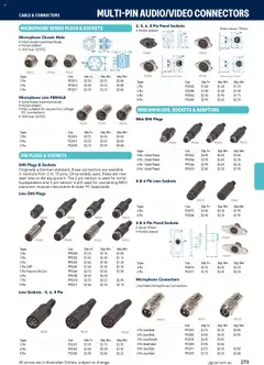 Preview of Jaycar Engineering & Scientific Catalogue 2025/2026  - valid from 09.07.2025 | Page: 273 | Products: Pc, Cable, Microphone