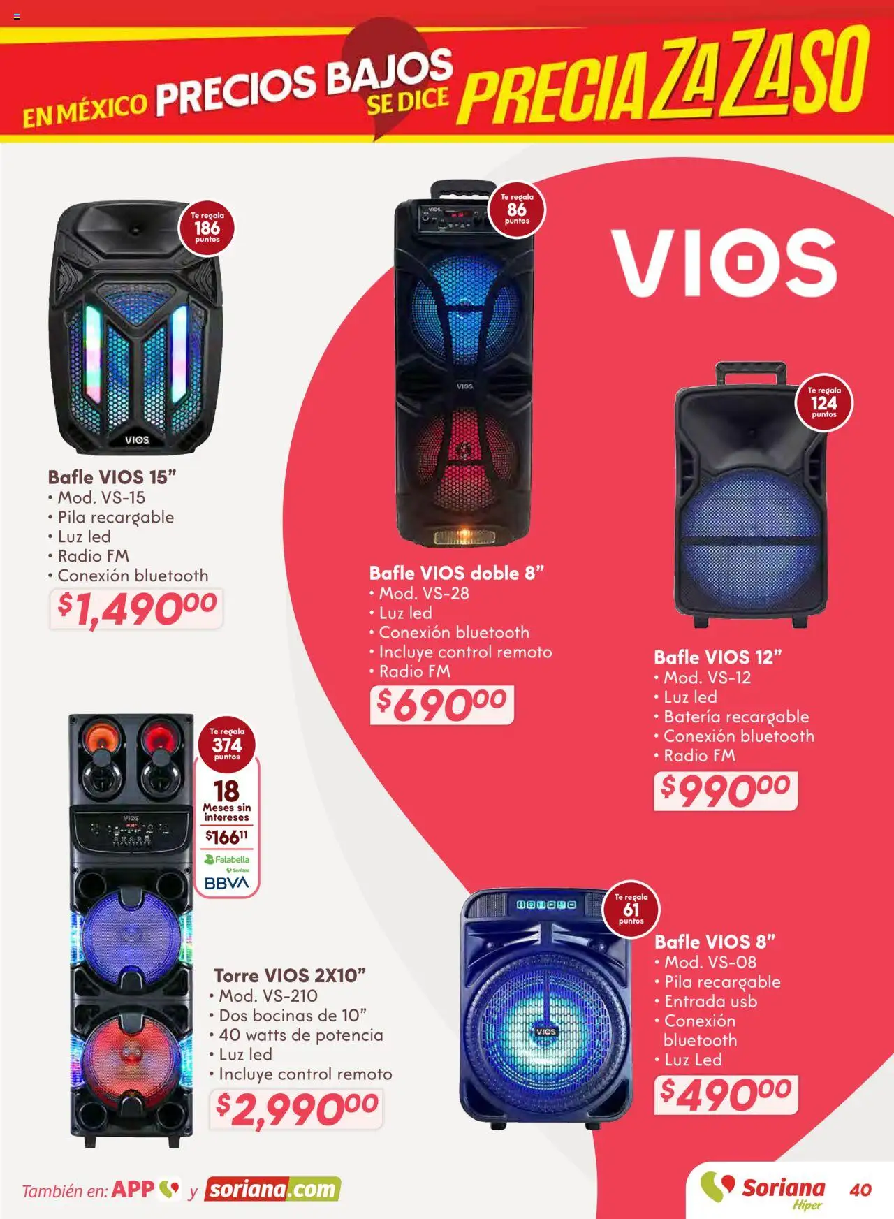 Nuevas ofertas de Soriana válidas en toda la República Mexicana desde el 14.08.2025. ¡Encuentra las mejores ofertas en Soriana - Preciazazaso Híper: Valle de México! | Página: 40 | Productos: Usb, Radio, Pila, Té