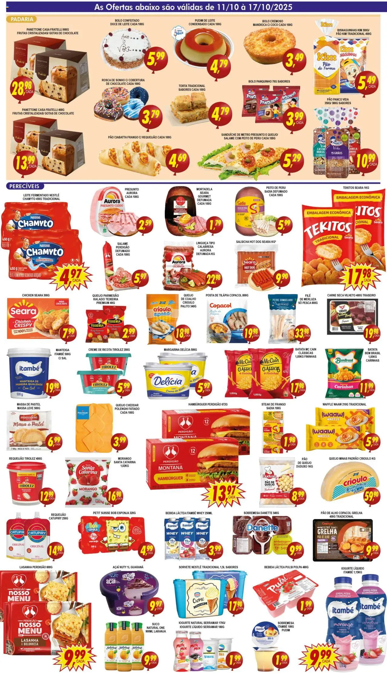 Kaçula Folheto - válido de 11.10.2025 | Página: 2 | Produtos: Mandioca, Pao de alho, Salsicha, Manteiga
