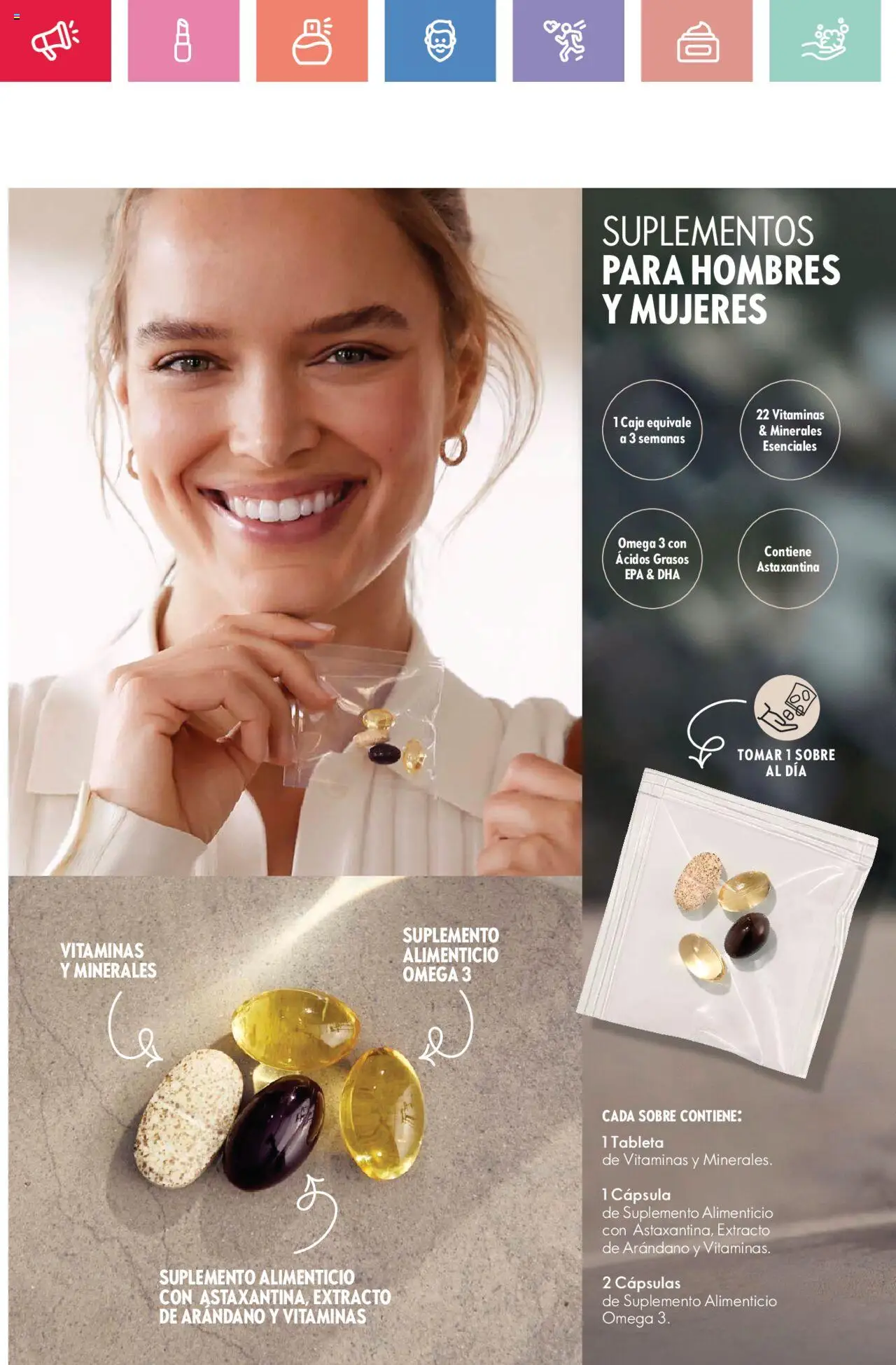 Nuevas ofertas de Oriflame válidas en toda la República Mexicana desde el 02.08.2025. ¡Encuentra las mejores ofertas en Oriflame - Campaña 11 2025! | Página: 32 | Productos: Vitaminas, Caja, Tableta, Sobre