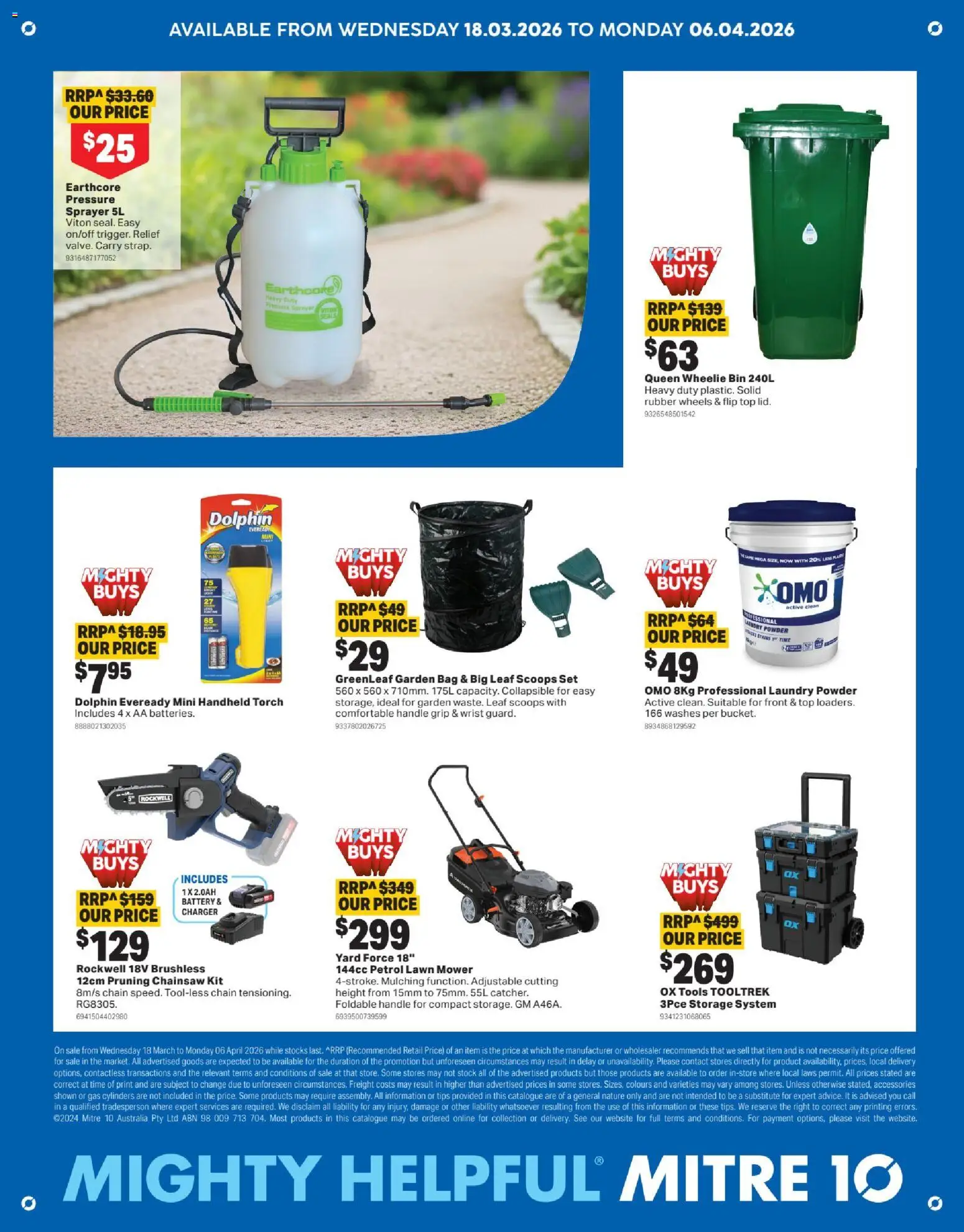 Mitre 10 catalogue - valid from 18.03.2026 | Page: 16 | Products: Battery, Powder, Pruning, Torch