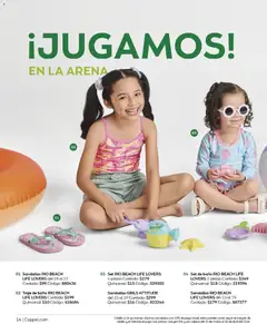 Vista previa de Coppel catálogo Vacaciones Semana Santa, nuevo folleto de la tienda, válido en México a partir del 01.03.2026 | Página: 14 | Productos: Traje, Traje de baño, Sandalias, Baño