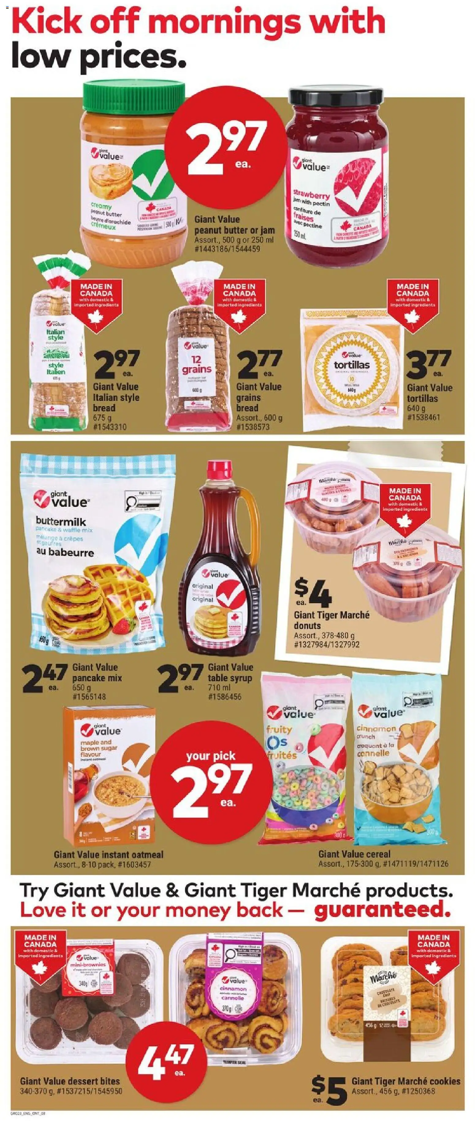 Giant Tiger flyer valid from 07.01.2026 | Page: 3 | Products: Cookies, Table, Butter, Bread
