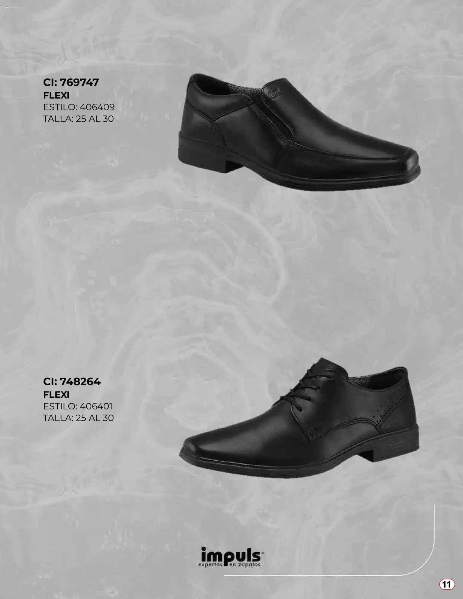Nuevas ofertas de Impuls válidas en toda la República Mexicana desde el 04.11.2025. ¡Encuentra las mejores ofertas en Impuls catálogo De Calzado Flexi 2025! | Página: 11 | Productos: Zapatos