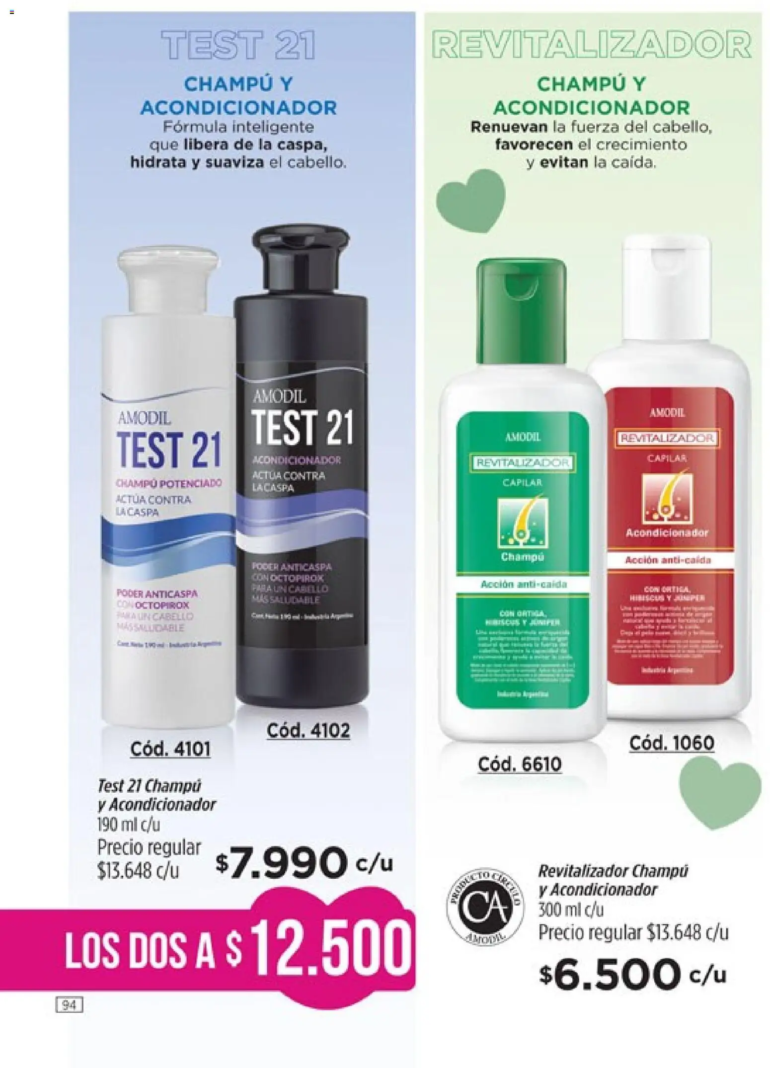 Catálogo Amodil Campaña 2 │ válido desde el 01.02.2026 | Página: 94 | Productos: Champú, Acondicionador