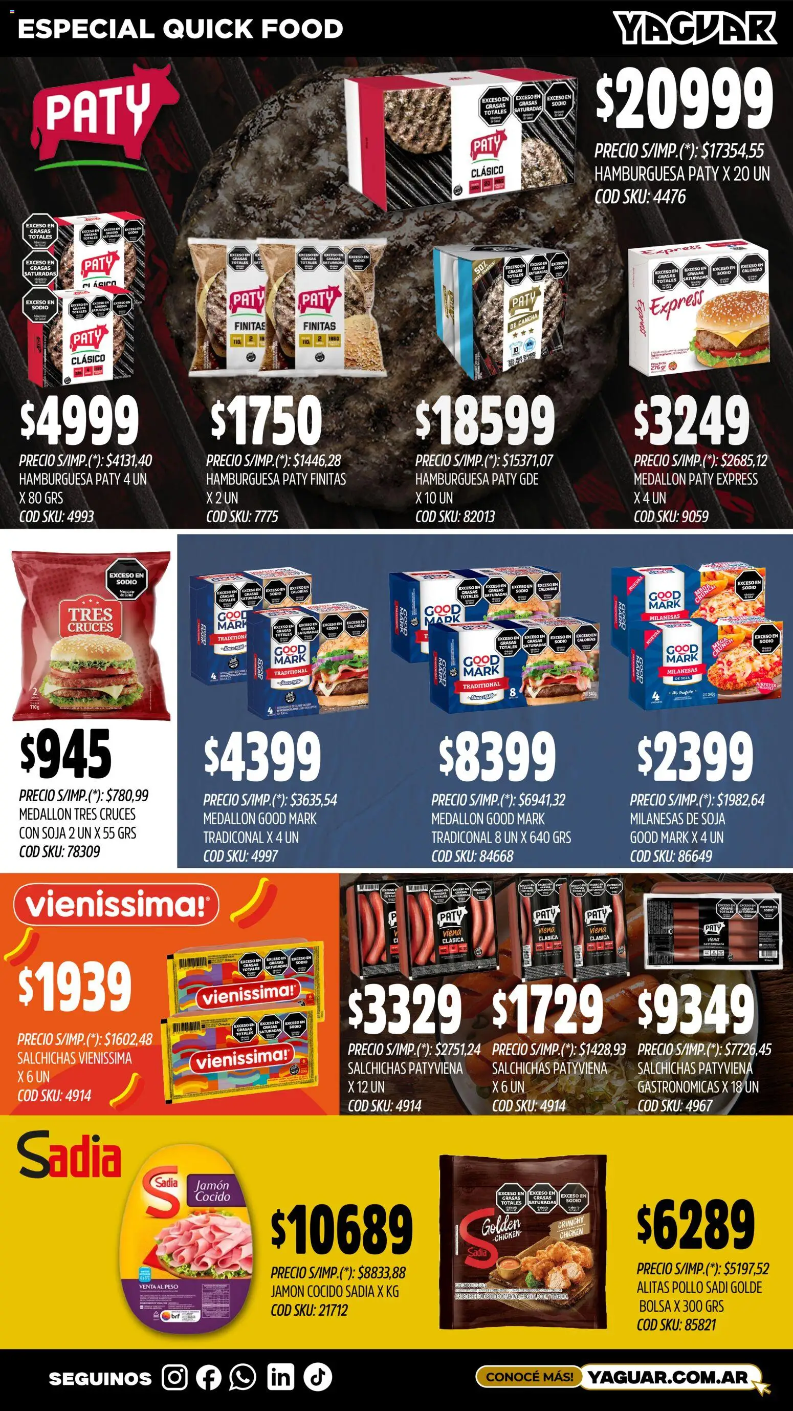 Yaguar catálogo │ válido desde el 07.12.2025 | Página: 2 | Productos: Bolsa, Pollo, Jamón cocido, Jamón