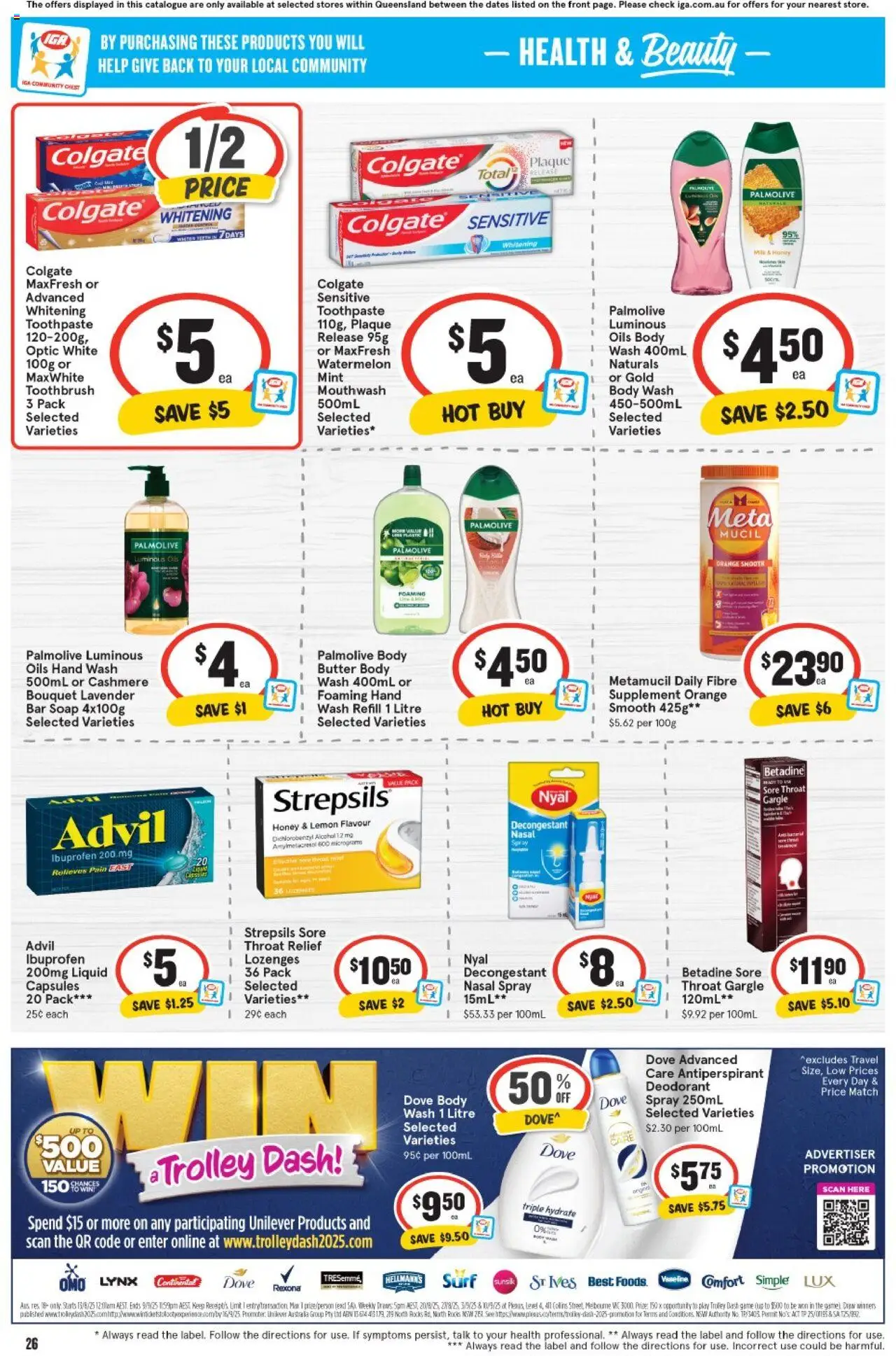 IGA catalogue - valid from 13.08.2025 | Page: 27 | Products: Soap, Toothpaste, Trolley, Nasal spray