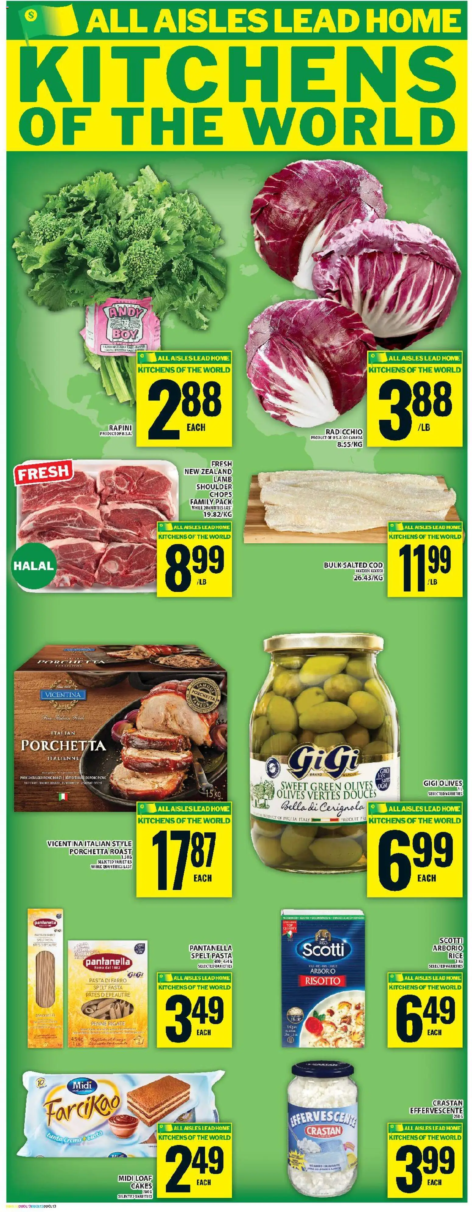 Food Basics flyer valid from 13.11.2025 | Page: 16 | Products: Rice, Pasta, Pork
