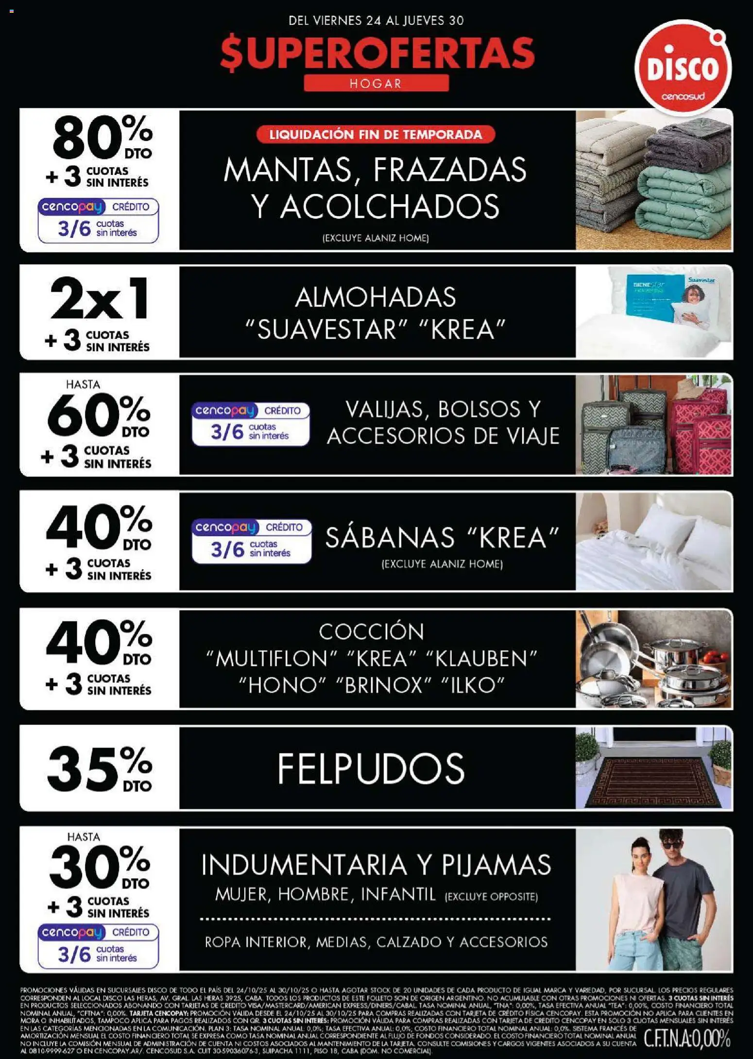 Disco - Ofertas | Electro, T. Libre y más │ válido desde el 24.10.2025 | Página: 2 | Productos: Disco, Sabanas, Ropa