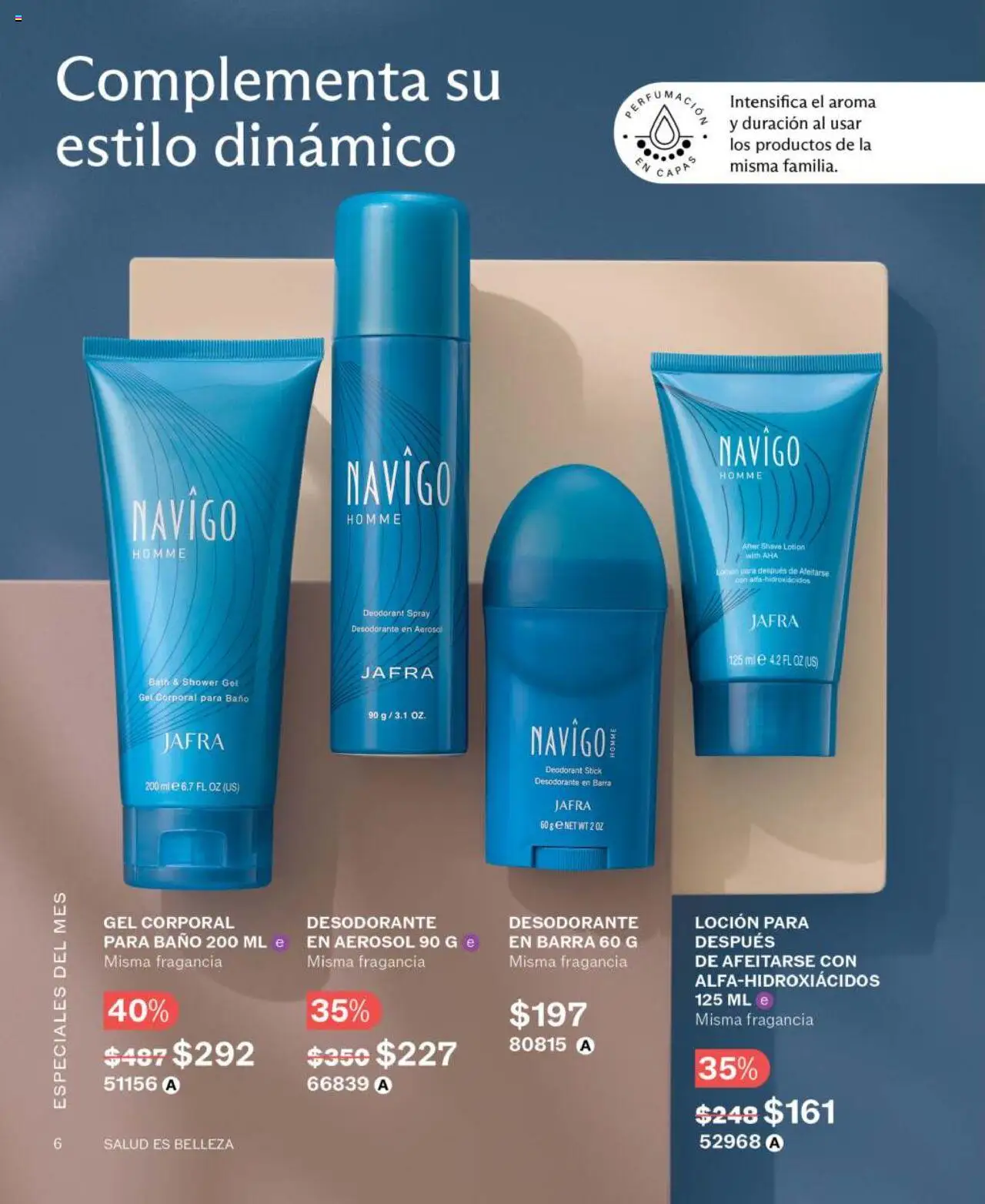 Nuevas ofertas de JAFRA válidas en toda la República Mexicana desde el 01.06.2025. ¡Encuentra las mejores ofertas en JAFRA catálogo! | Página: 6 | Productos: Desodorante, Gel corporal, Loción, Baño