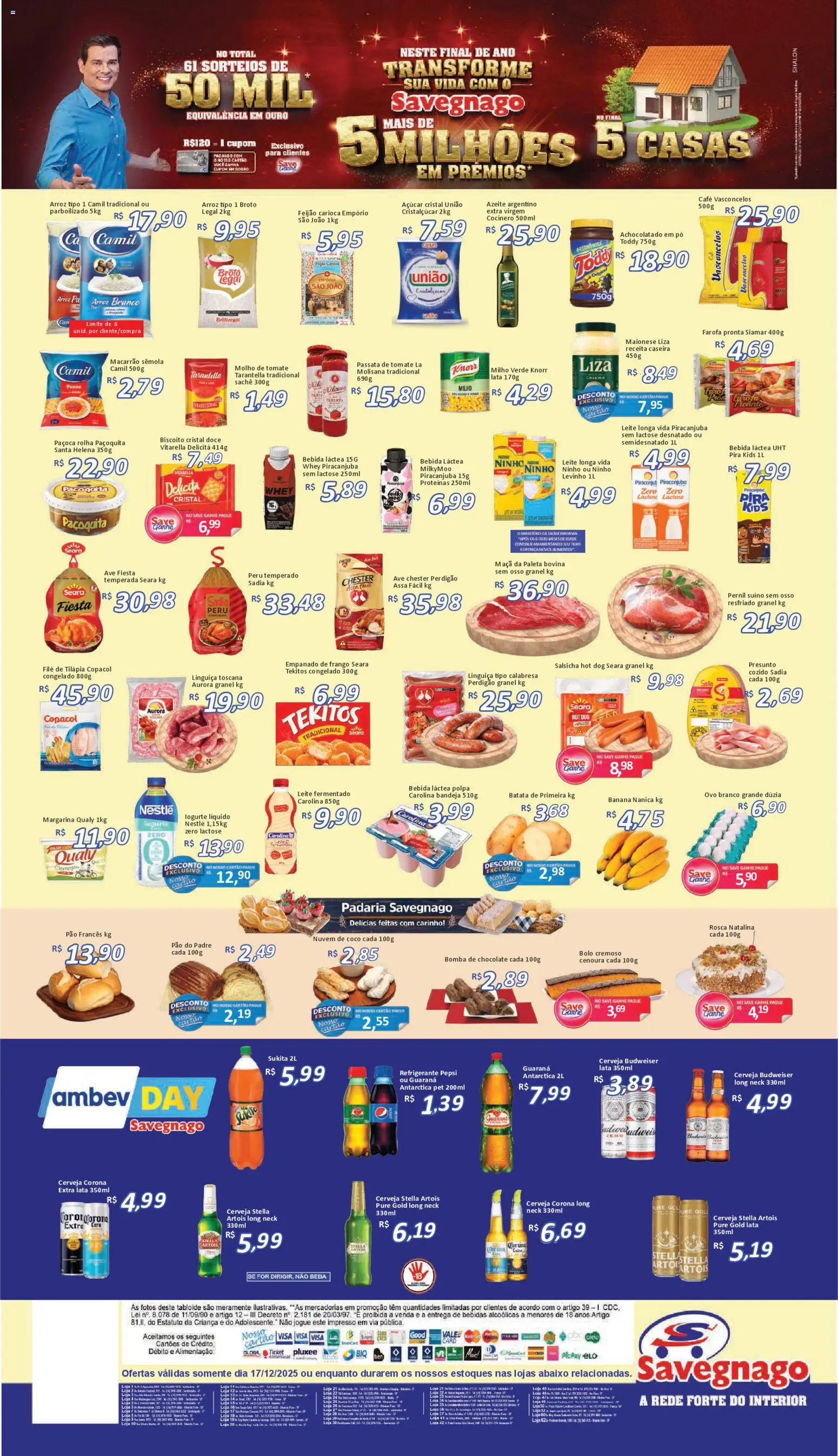 Savegnago Folheto - válido de 17.12.2025 | Página: 2 | Produtos: Pernil, Tilápia, Paçoca, Margarina