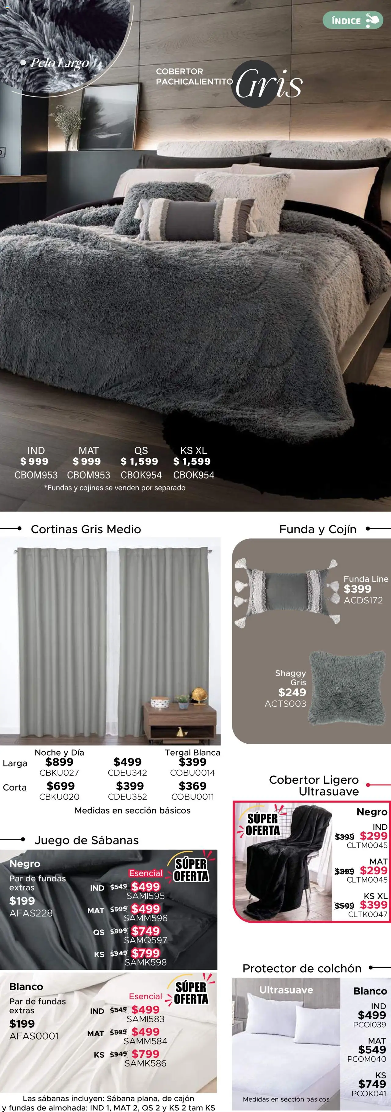 Nuevas ofertas de Colchas Concord válidas en toda la República Mexicana desde el 01.05.2025. ¡Encuentra las mejores ofertas en Colchas Concord catálogo! | Página: 786 | Productos: Cobertor, Funda, Colchón, Cortinas