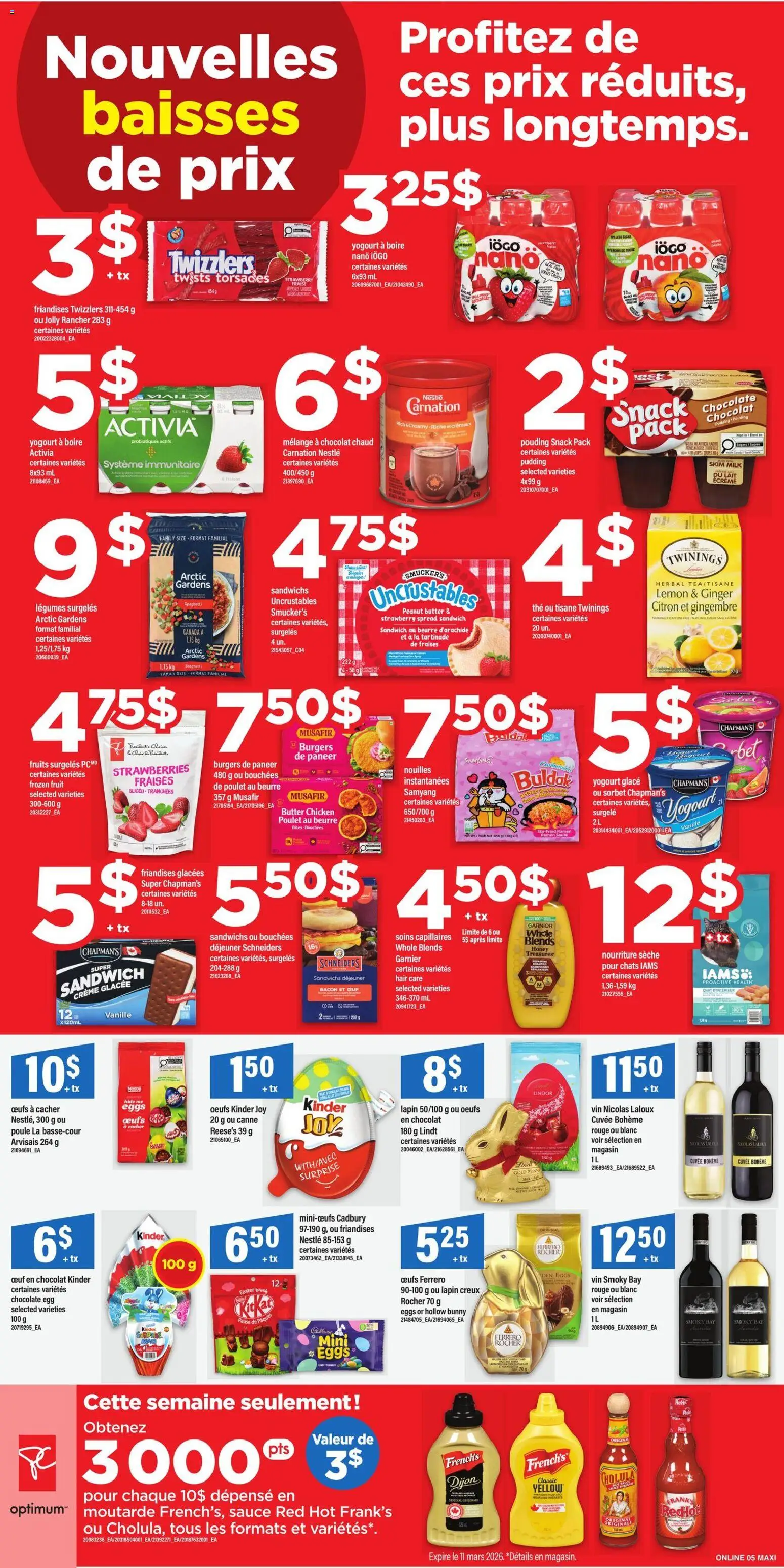 Maxi flyer valid from 05.03.2026 | Page: 8 | Products: Strawberries, Milk, Chocolate, Chicken