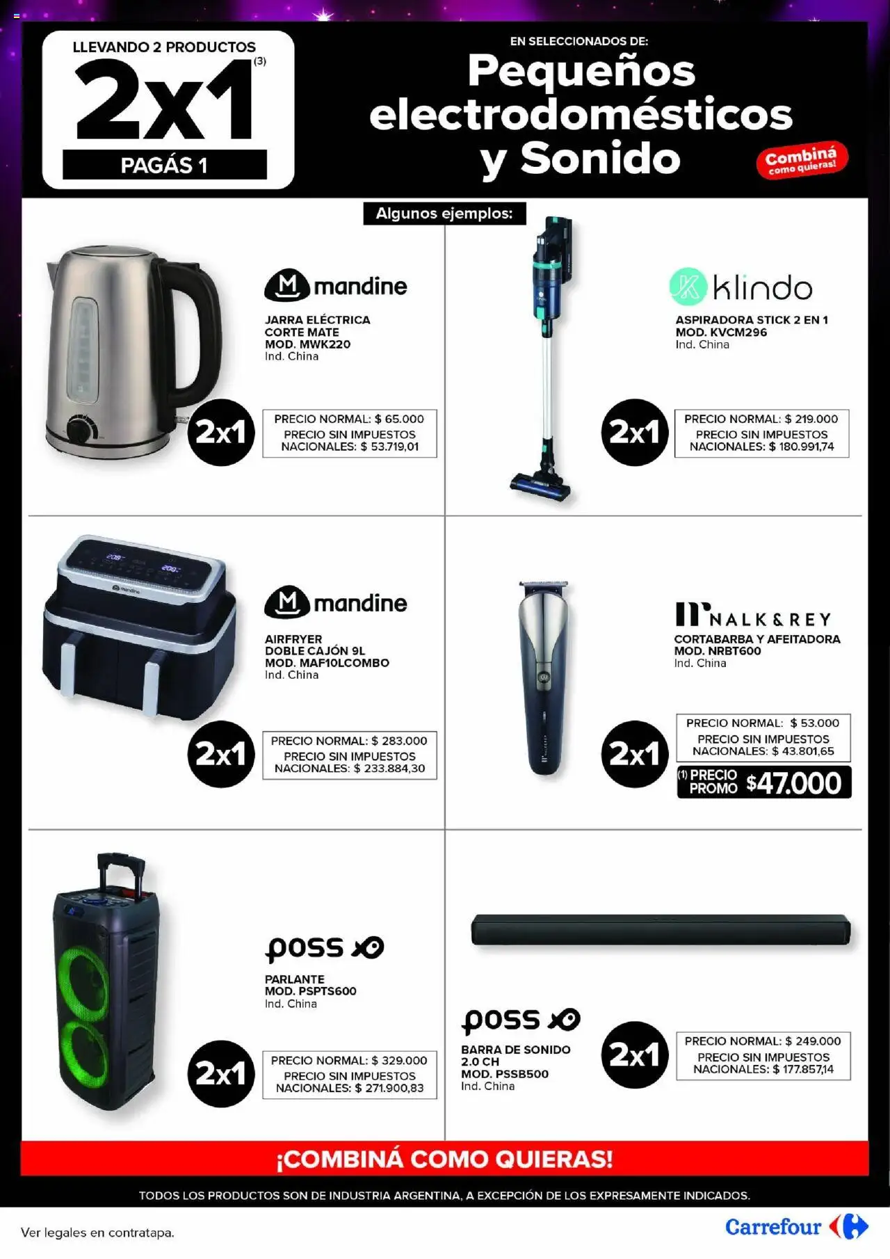Carrefour - Festival de Ofertas - Salta │ válido desde el 18.09.2025 | Página: 4 | Productos: Aspiradora, Jarra, Afeitadora, Parlante
