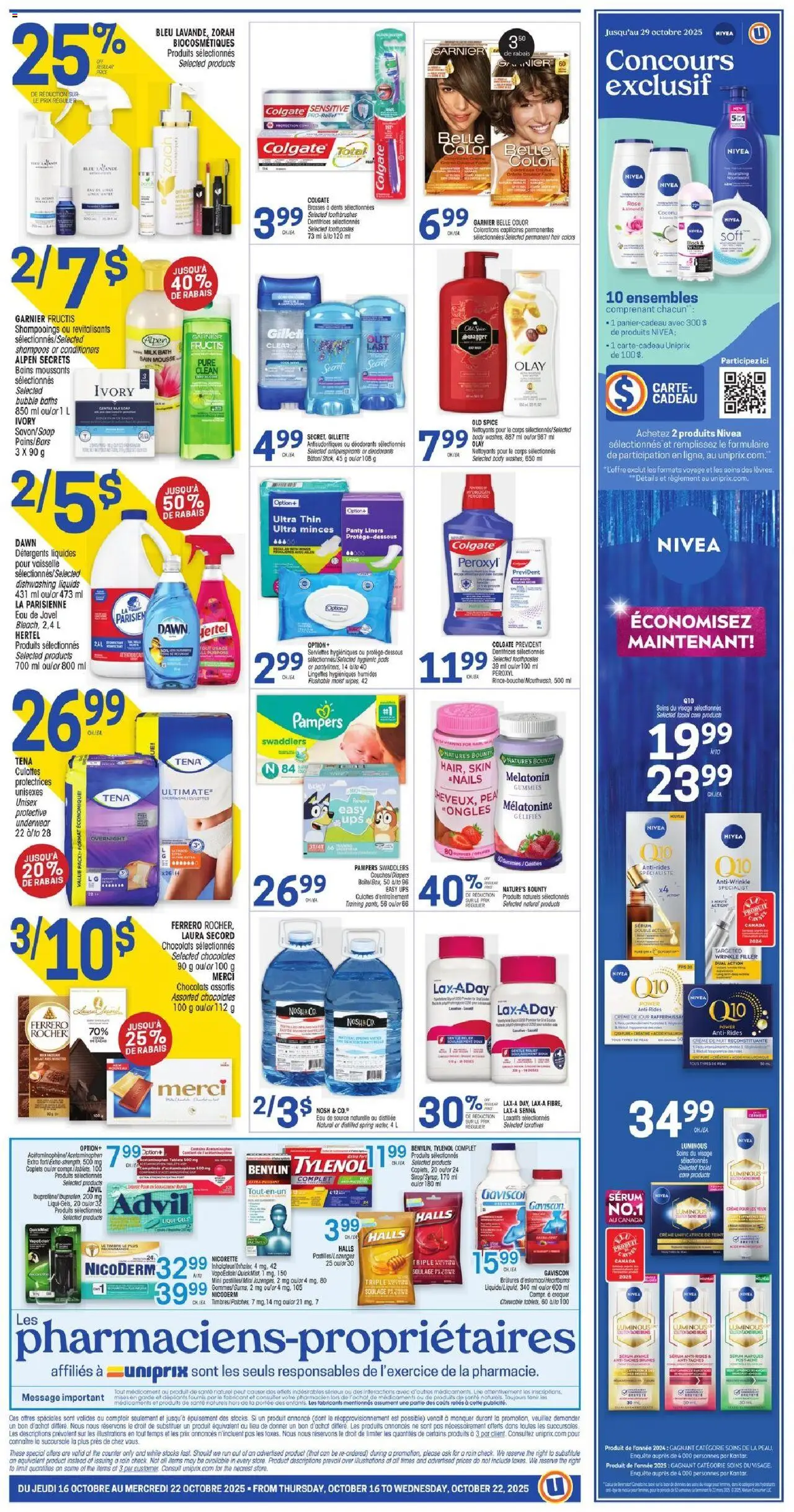 Uniprix flyer valid from 16.10.2025 | Page: 2 | Products: Soap, Bath, Milk, Underwear