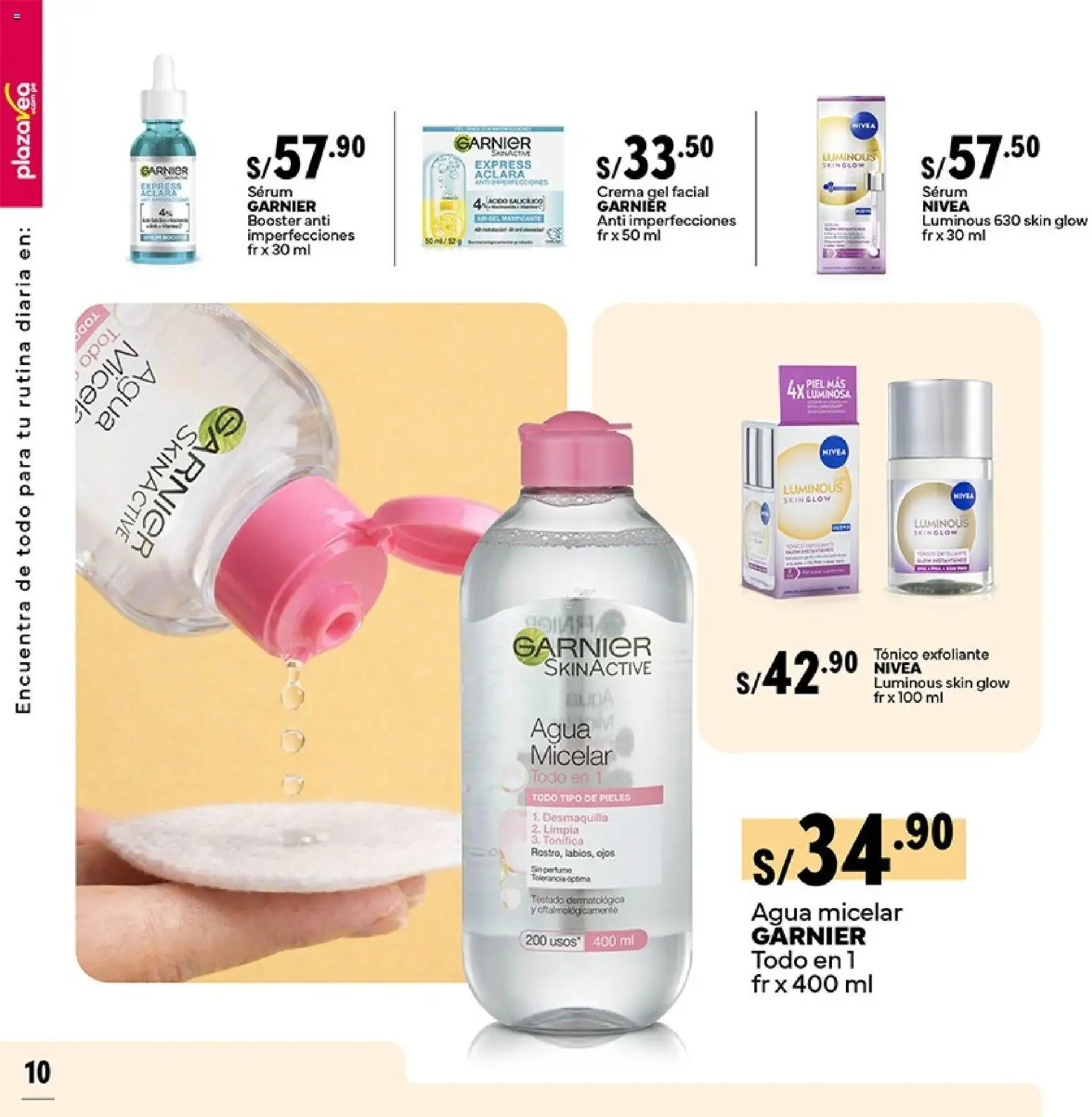 Catálogo Plaza Vea válido desde 06.04.2026 | Página: 10 | Productos: Exfoliante, Crema, Perfume