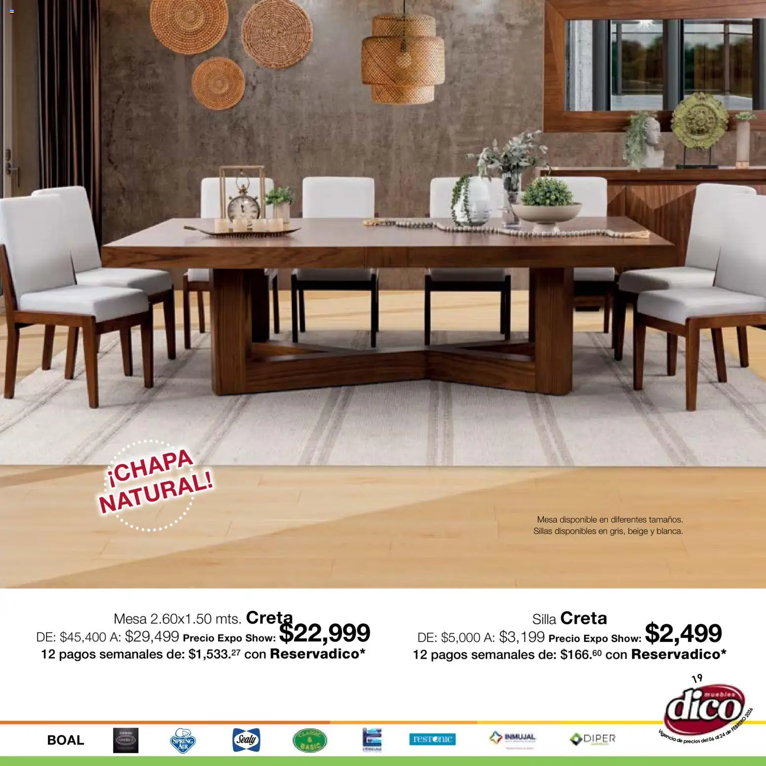 Nuevas ofertas de Muebles Dico válidas en toda la República Mexicana desde el 06.02.2026. ¡Encuentra las mejores ofertas en Muebles Dico catálogo Expo Show! | Página: 19