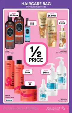 Preview of Priceline Pharmacy  Catalogue  - valid from 22.01.2026 | Page: 3 | Products: Shampoo, Conditioner, Mask, Bag