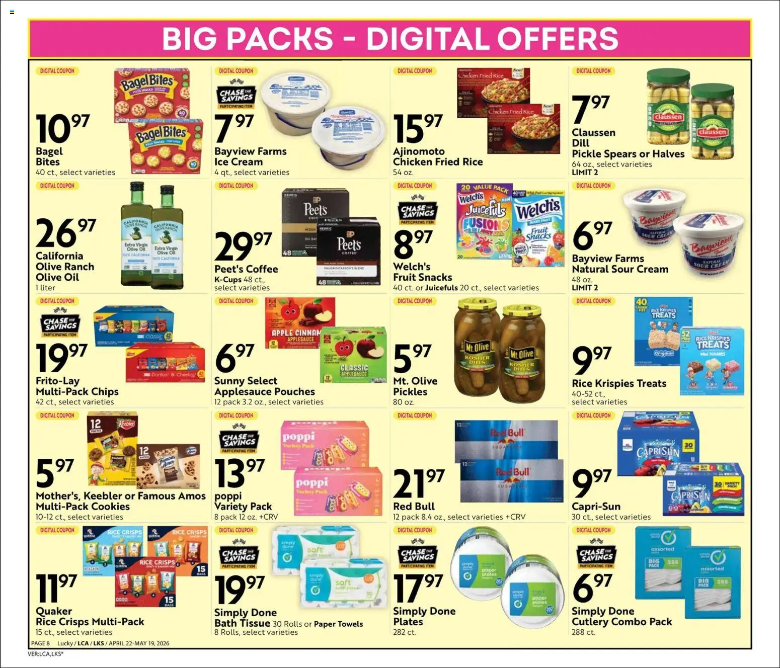 Lucky Supermarkets Big Book of Savings - valid from 22.04.2026 | Page: 8 | Products: Oil, Cream, Ice cream, Dill
