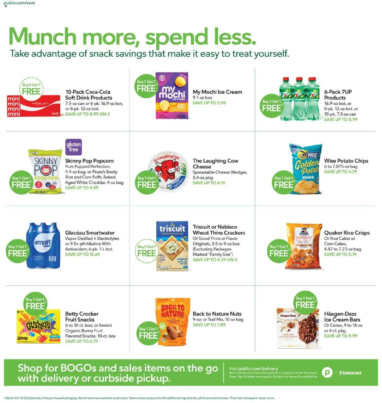 Publix Weekly Ad - valid from 11.03.2026 | Page: 16 | Products: Cheese, Chocolate, Chips, Cream