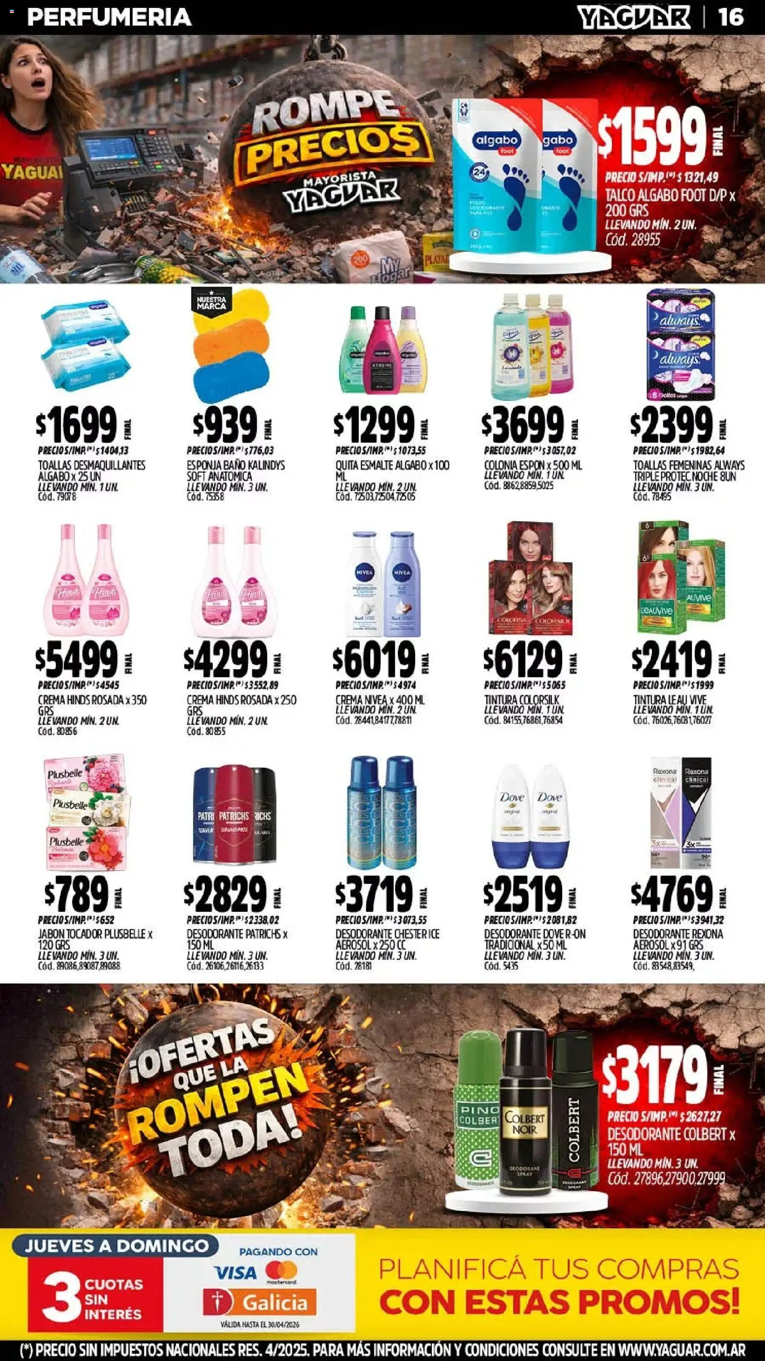 Yaguar - Oferta Semanal Córdoba │ válido desde el 20.04.2026 | Página: 16 | Productos: Baño, Tintura, Esponja, Crema
