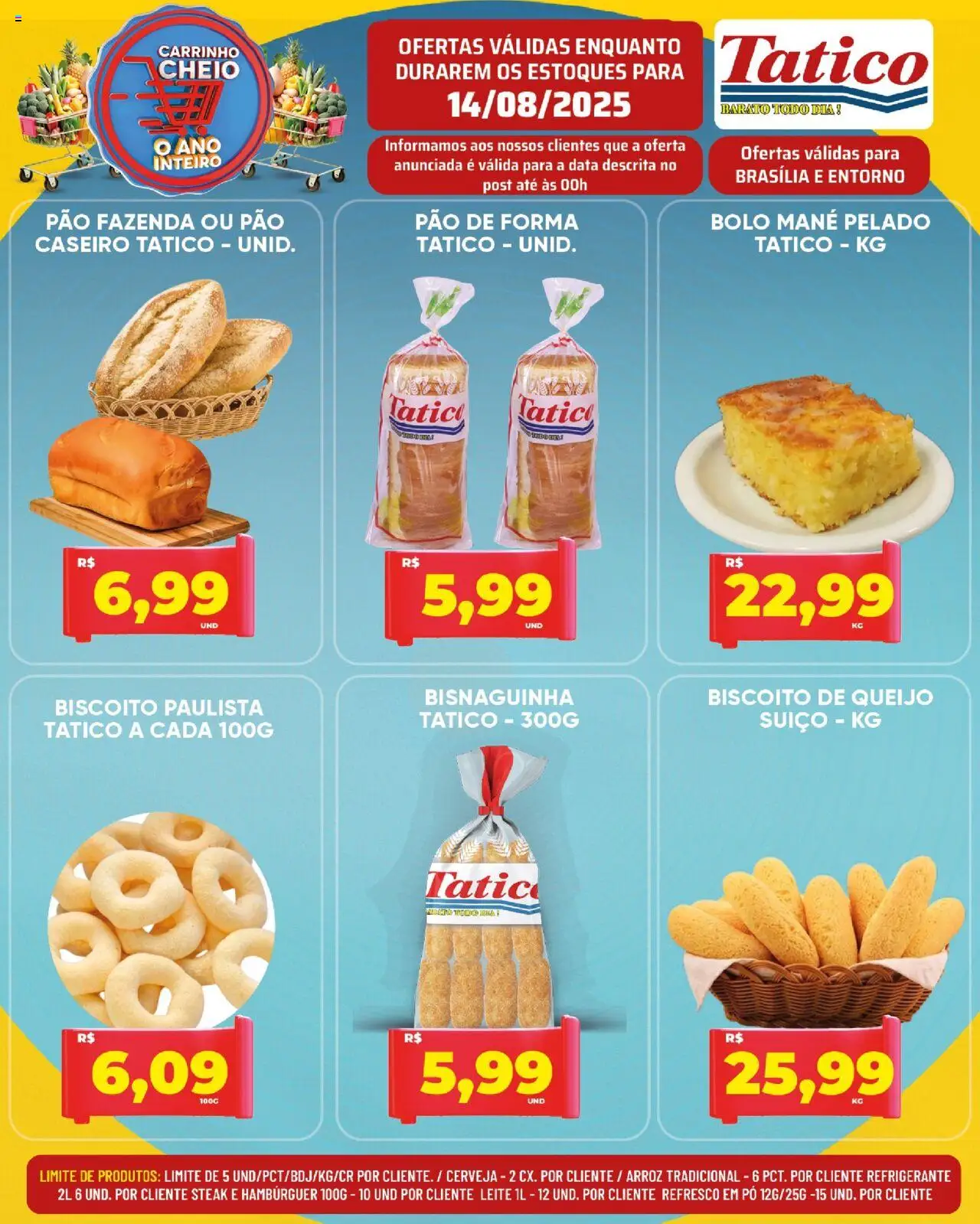 Tatico Folheto - válido de 15.08.2025 | Página: 38 | Produtos: Pó, Biscoito, Queijo, Pão de forma