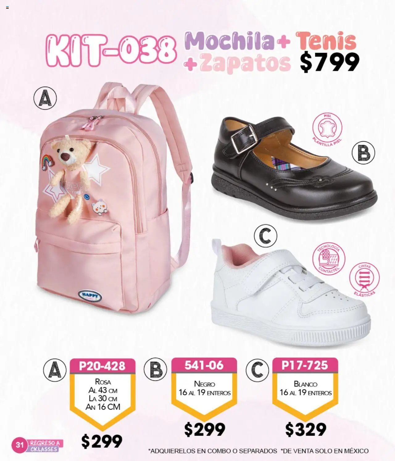 Nuevas ofertas de Cklass válidas en toda la República Mexicana desde el 08.09.2025. ¡Encuentra las mejores ofertas en Cklass - Catálogo Regreso a Clases! | Página: 32 | Productos: Tenis, Zapatos, Mochila