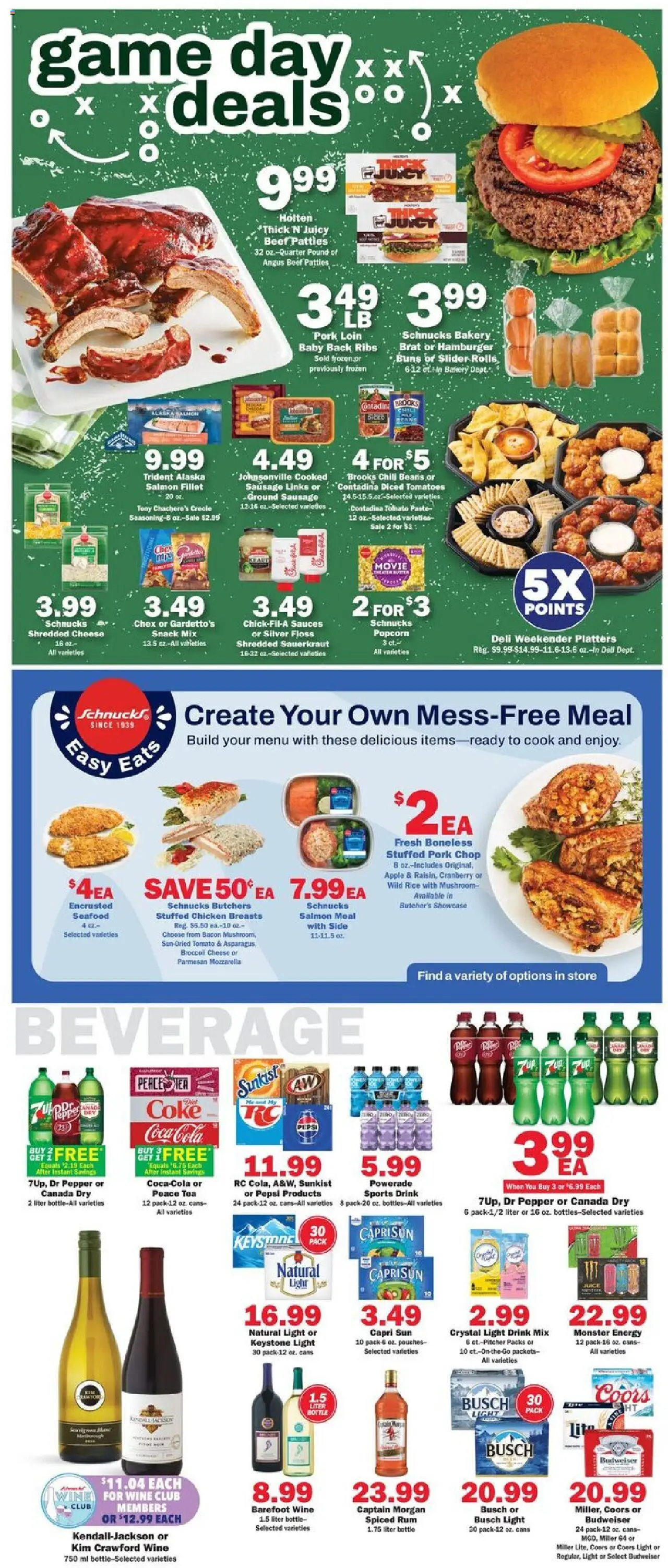 Schnucks Weekly Print Ad - IL - valid from 15.10.2025 | Page: 3 | Products: Wine, Tomatoes, Seafood, Sausage