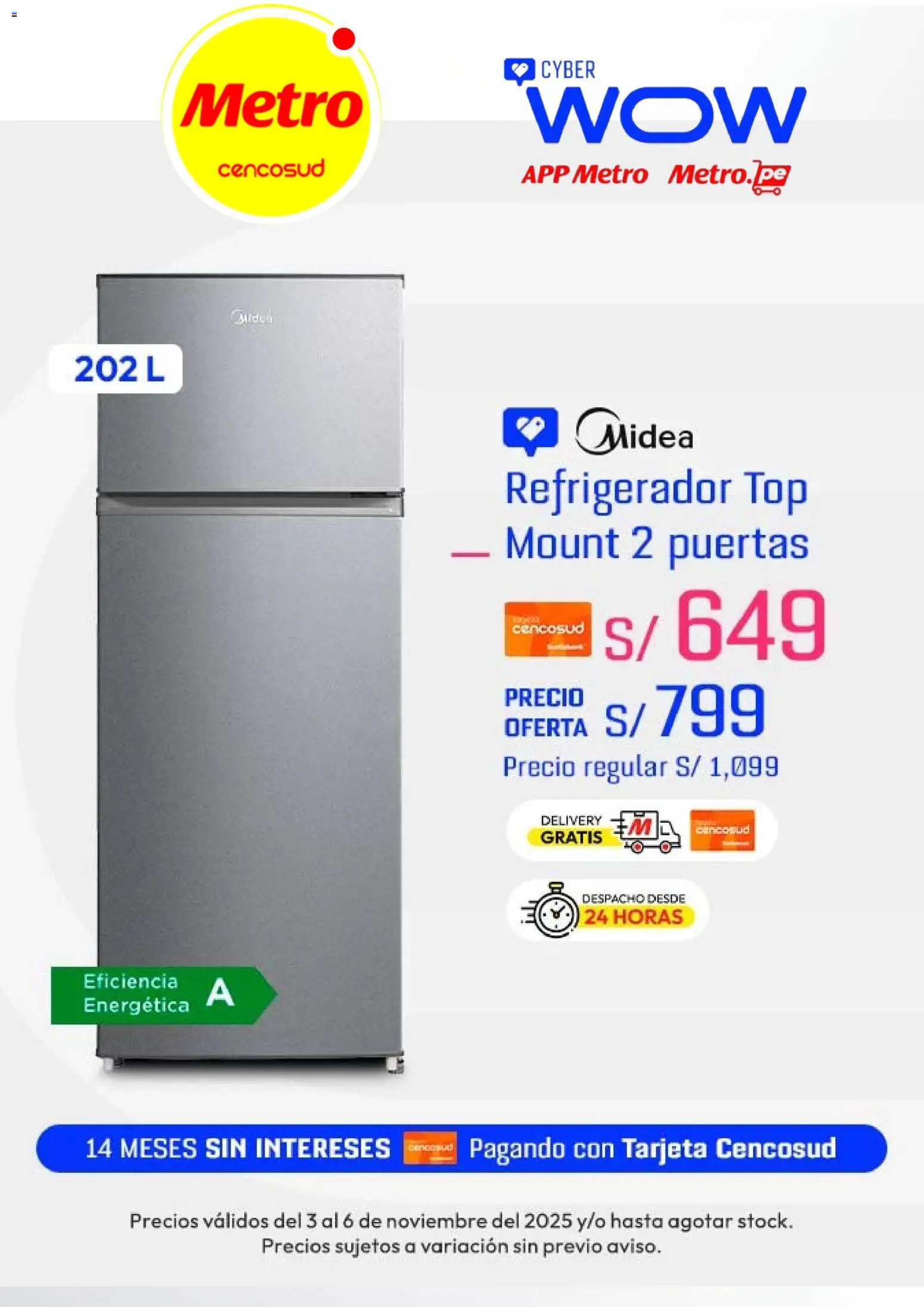 Catálogo Metro válido desde 03.11.2025 | Página: 10 | Productos: Refrigerador
