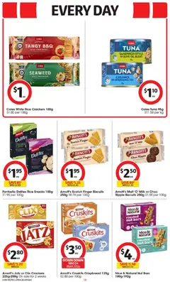 Preview of Coles catalogue  - valid from 29.04.2026 | Page: 16 | Products: Crackers, Oil, Salt, Scotch