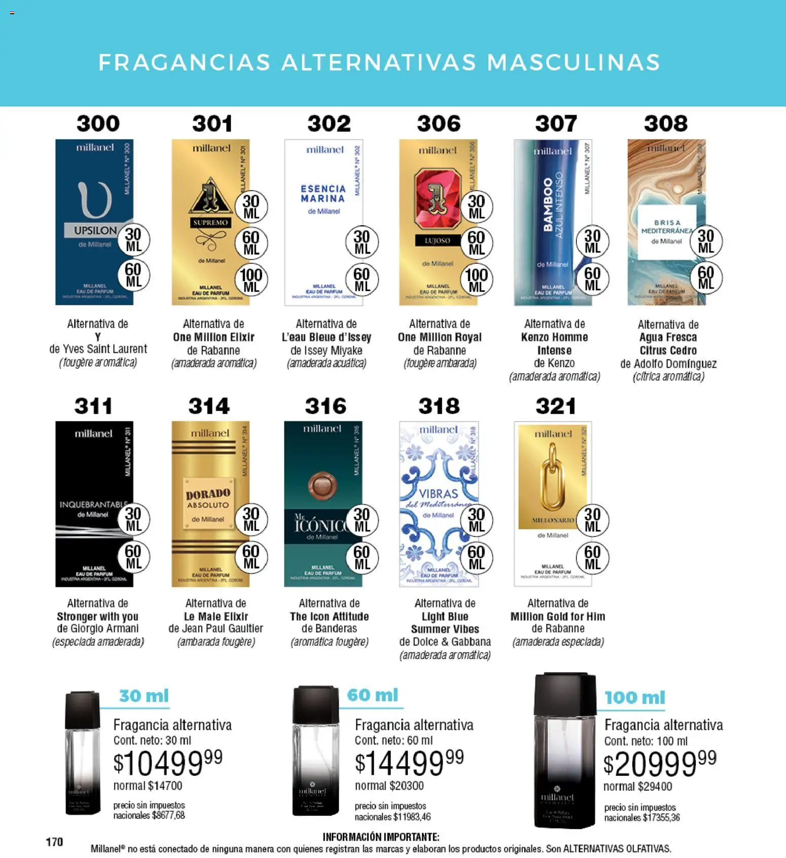 Millanel - Catálogo │ válido desde el 27.04.2026 | Página: 170 | Productos: Jean, Fragancia, Agua