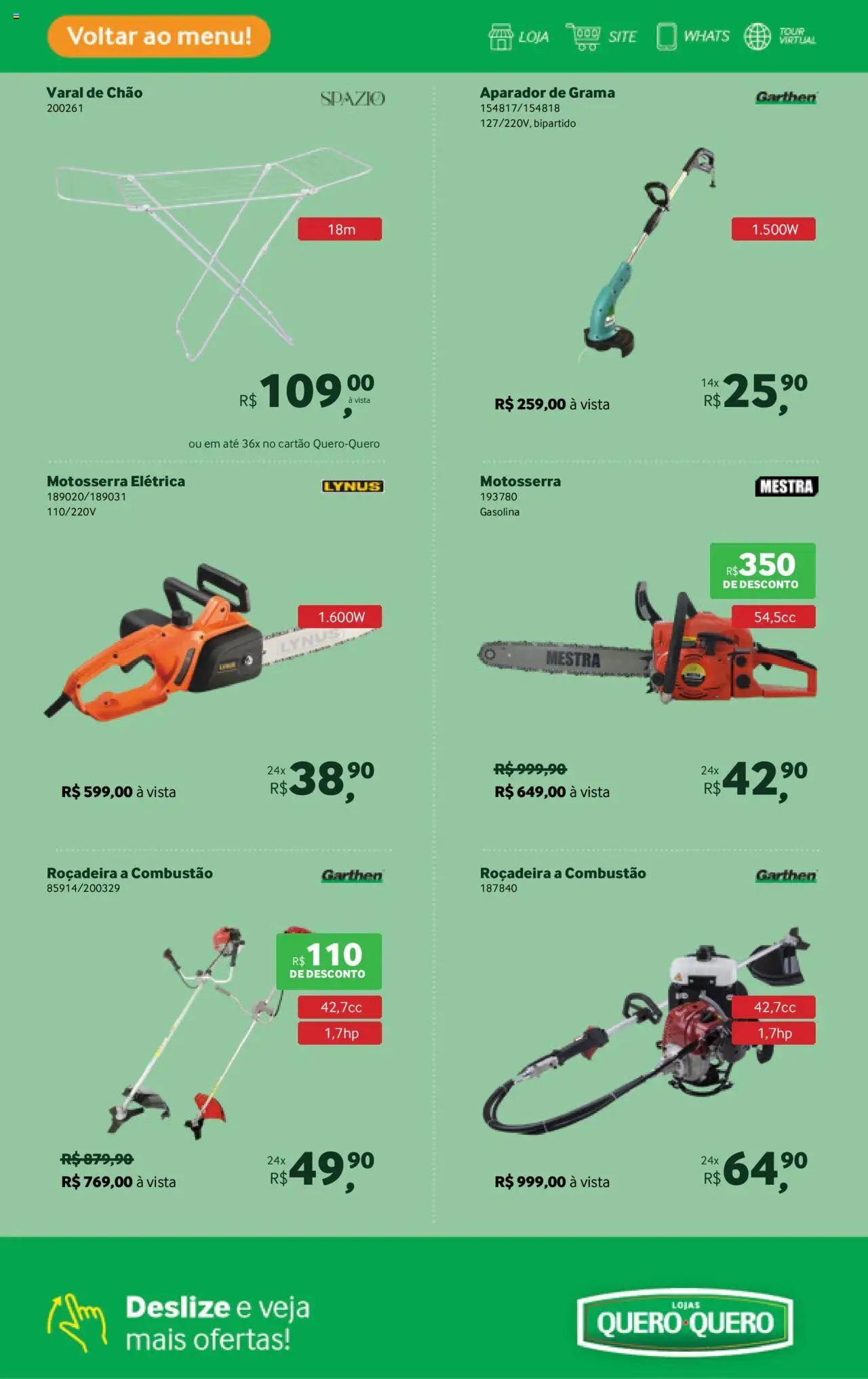 Lojas Quero-Quero Folheto - válido de 16.09.2025 | Página: 22 | Produtos: Aparador, Varal de chão, Aparador de grama
