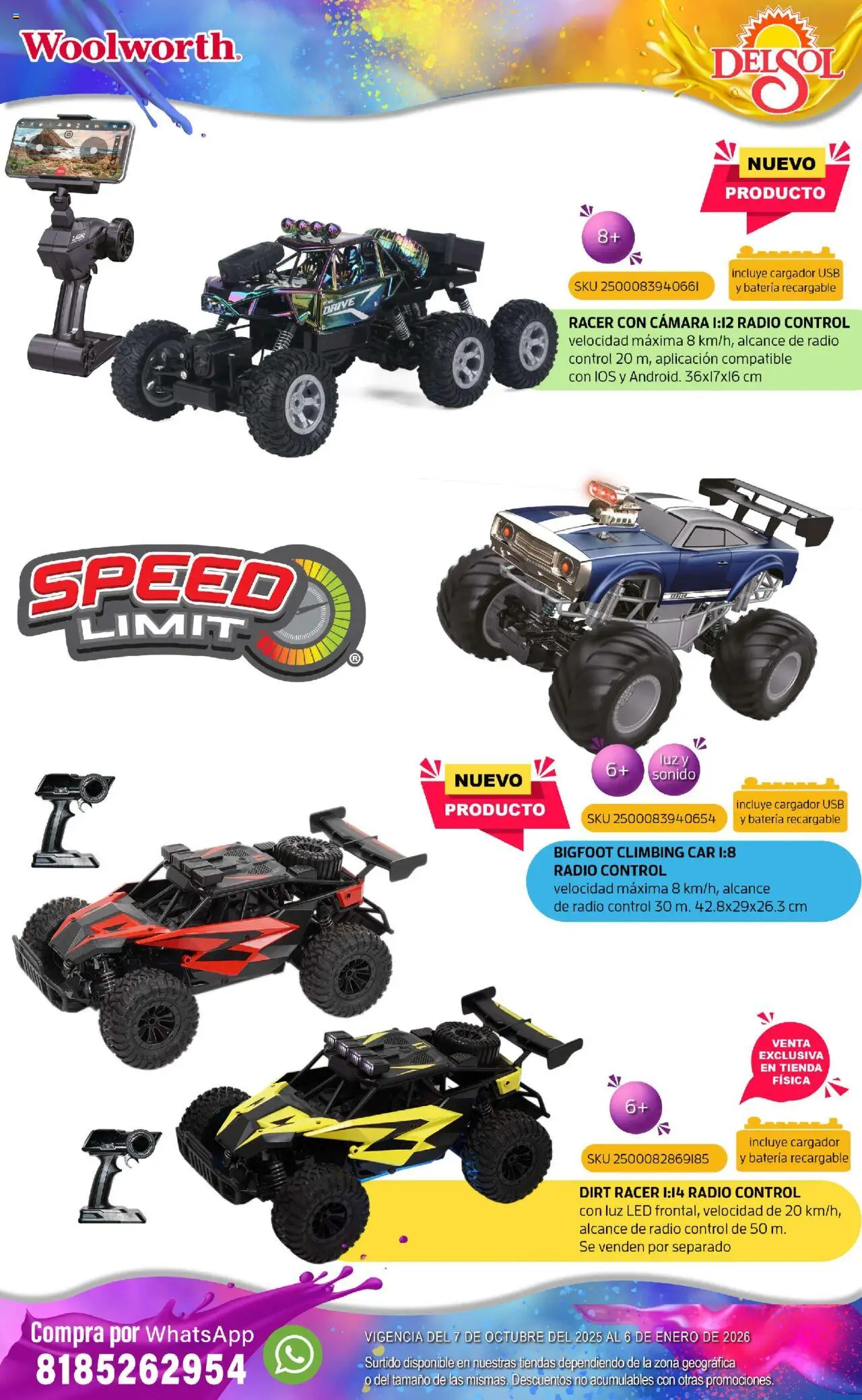 Nuevas ofertas de Del Sol y Woolworth válidas en toda la República Mexicana desde el 07.10.2025. ¡Encuentra las mejores ofertas en Del Sol y Woolworth - Catálogo Castillo Del Juguete! | Página: 185 | Productos: Usb, Radio, Cargador, Batería