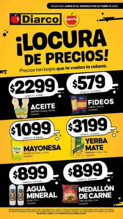 Vista previa Diarco - Especial Precios Bajos válido desde el 27.10.2025