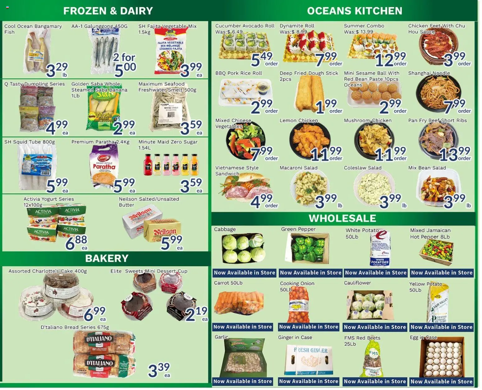 Oceans flyer valid from 02.01.2026 | Page: 4 | Products: Bakery, Yogurt, Bread, Chicken