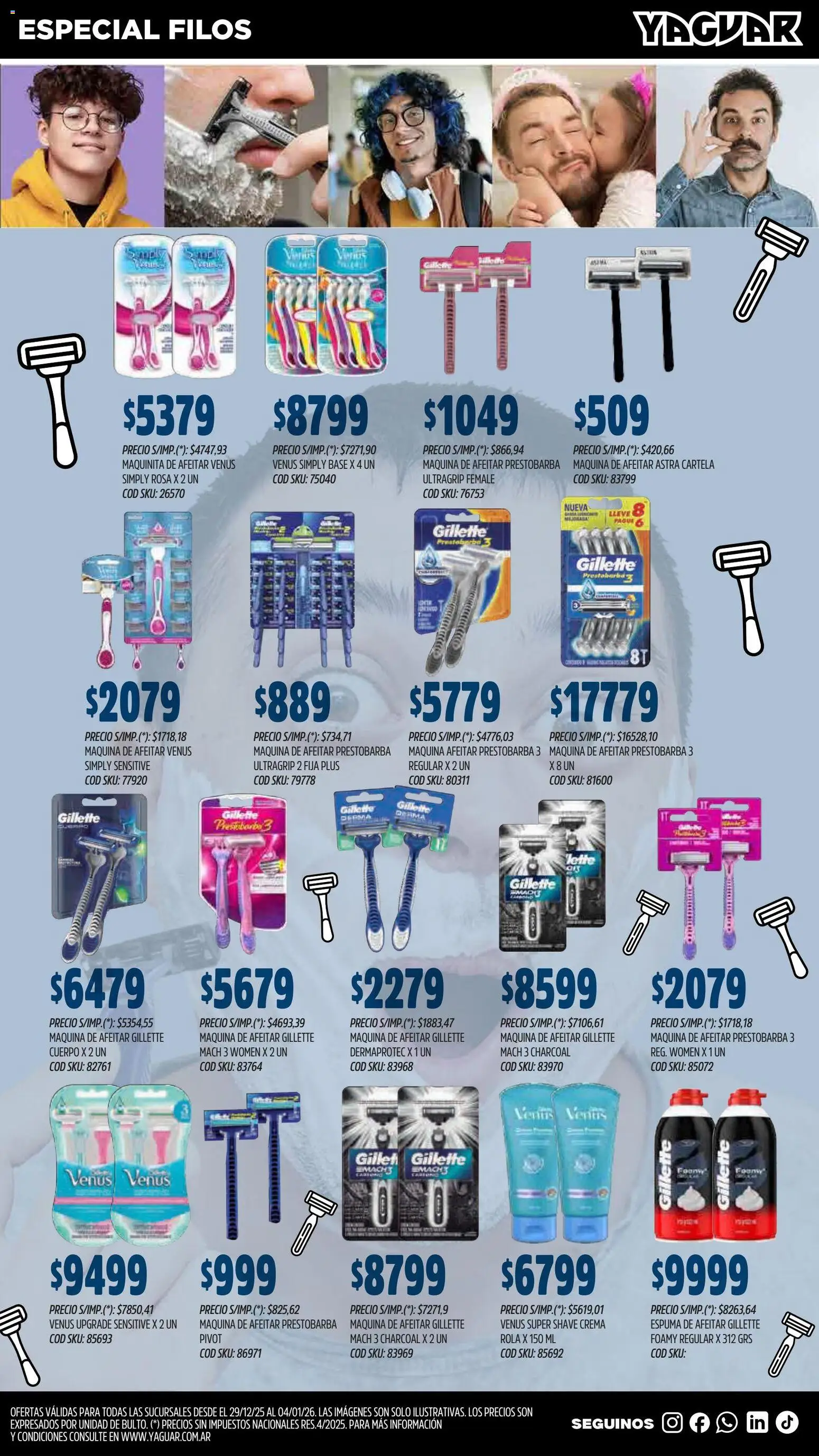 Yaguar catálogo │ válido desde el 29.12.2025 | Página: 6 | Productos: Maquina de afeitar, Espuma de afeitar, Espuma, Crema