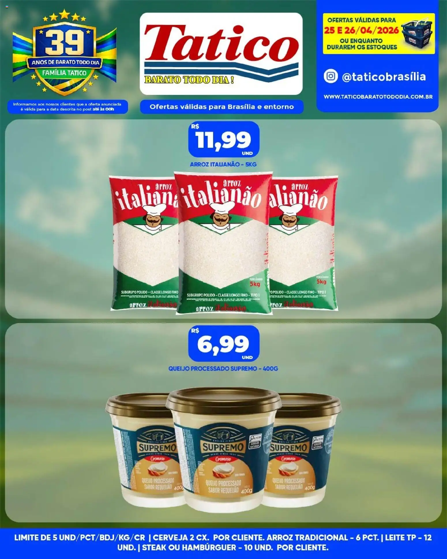 Tatico Folheto - válido de 25.04.2026 | Página: 9 | Produtos: Leite, Queijo, Cerveja, Hambúrguer