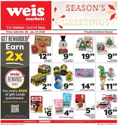 Preview of Weis weekly ads valid from 28.11.2025