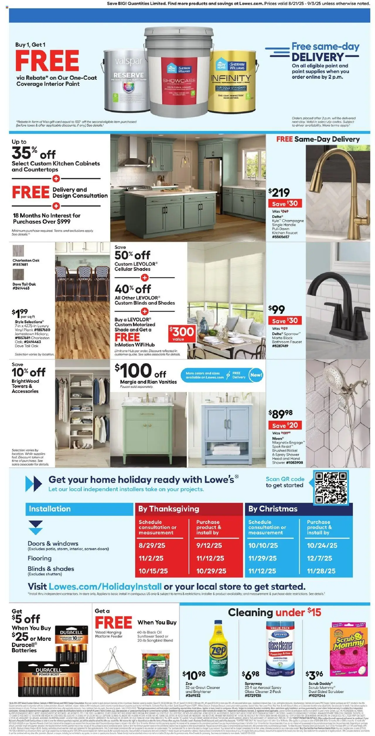 Lowe's Weekly Ad - valid from 21.08.2025 | Page: 5 | Products: Shower, Brightener, Kitchen Faucet, Date