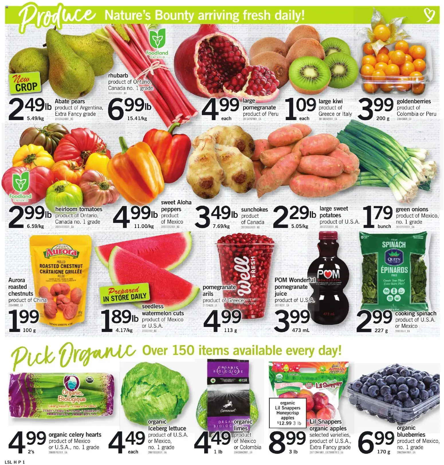 Loblaws flyer valid from 09.04.2026 | Page: 2 | Products: Kiwi, Juice, Apples, Tomatoes