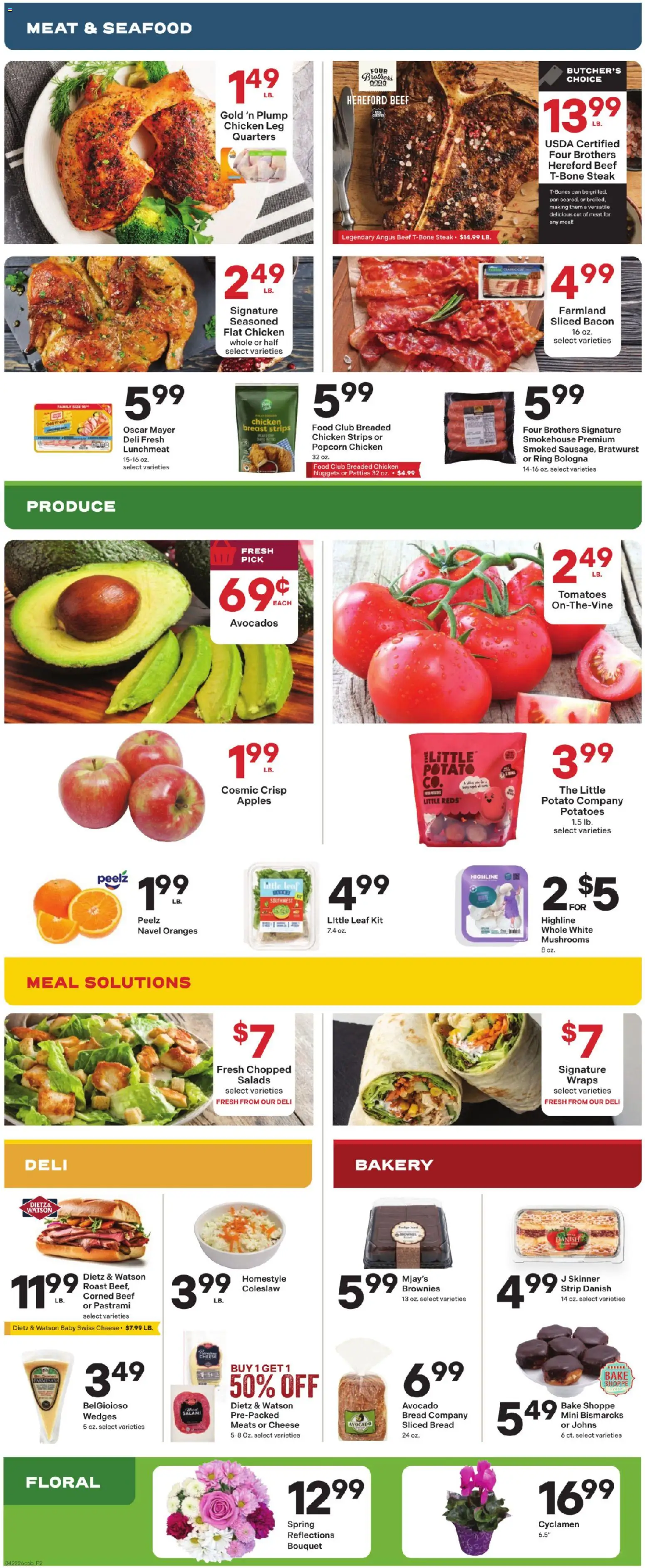 Coborn's Weekly Ad - valid from 22.04.2026 | Page: 2 | Products: Bread, Oranges, Avocado, Seafood