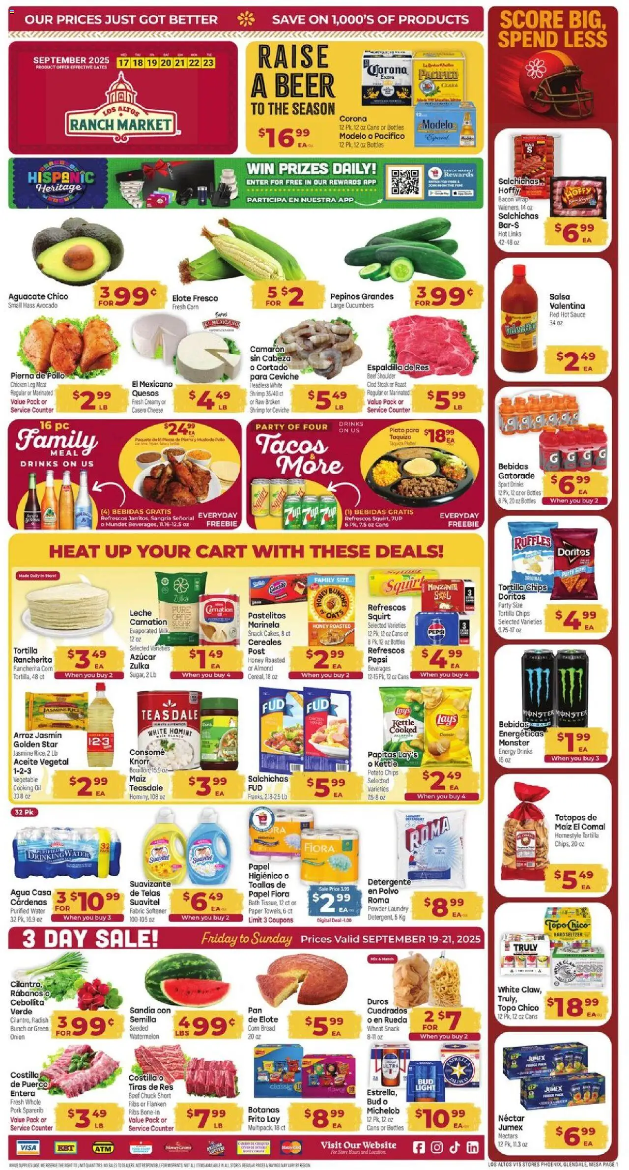 Cardenas Weekly Ad - AZ - valid from 17.09.2025 | Page: 1 | Products: Corn, Oil, Sugar, Watermelon