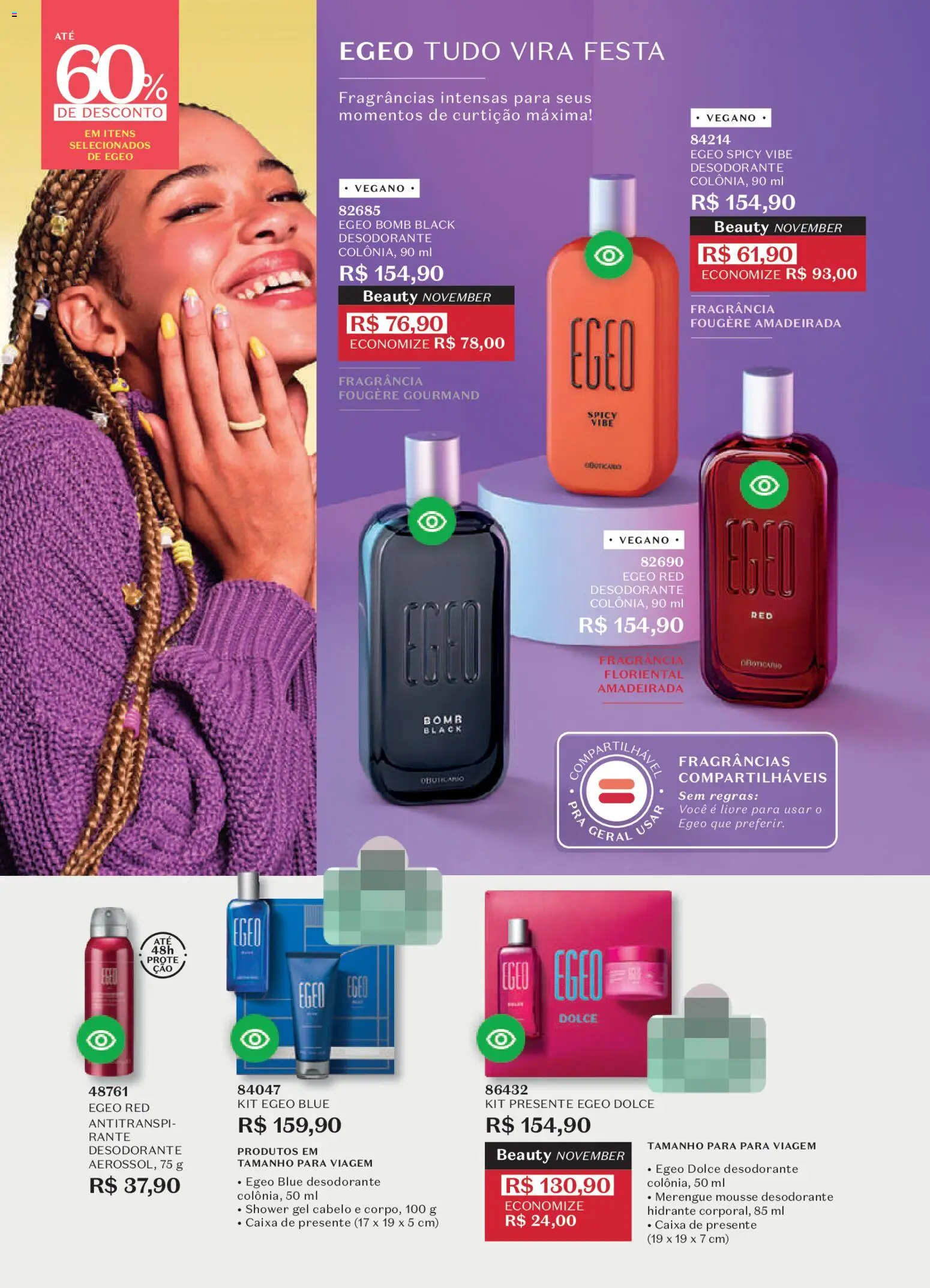 O Boticário Folheto - válido de 03.11.2025 | Página: 68 | Produtos: Mousse, Fragrância, Desodorante, Caixa