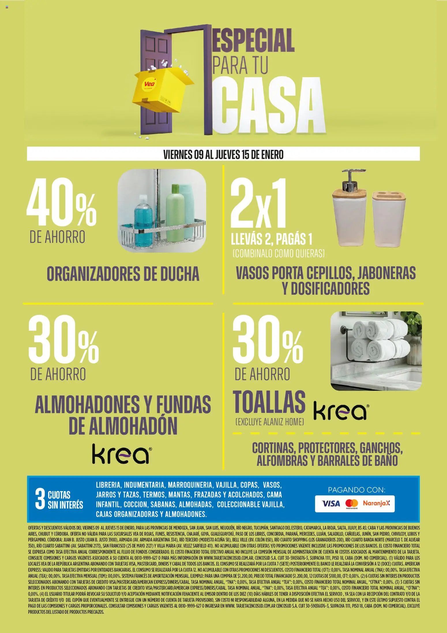 Vea - Ofertas especial para tu casa │ válido desde el 09.01.2026 | Página: 11 | Productos: Banco, Cama, Baño, Vasos