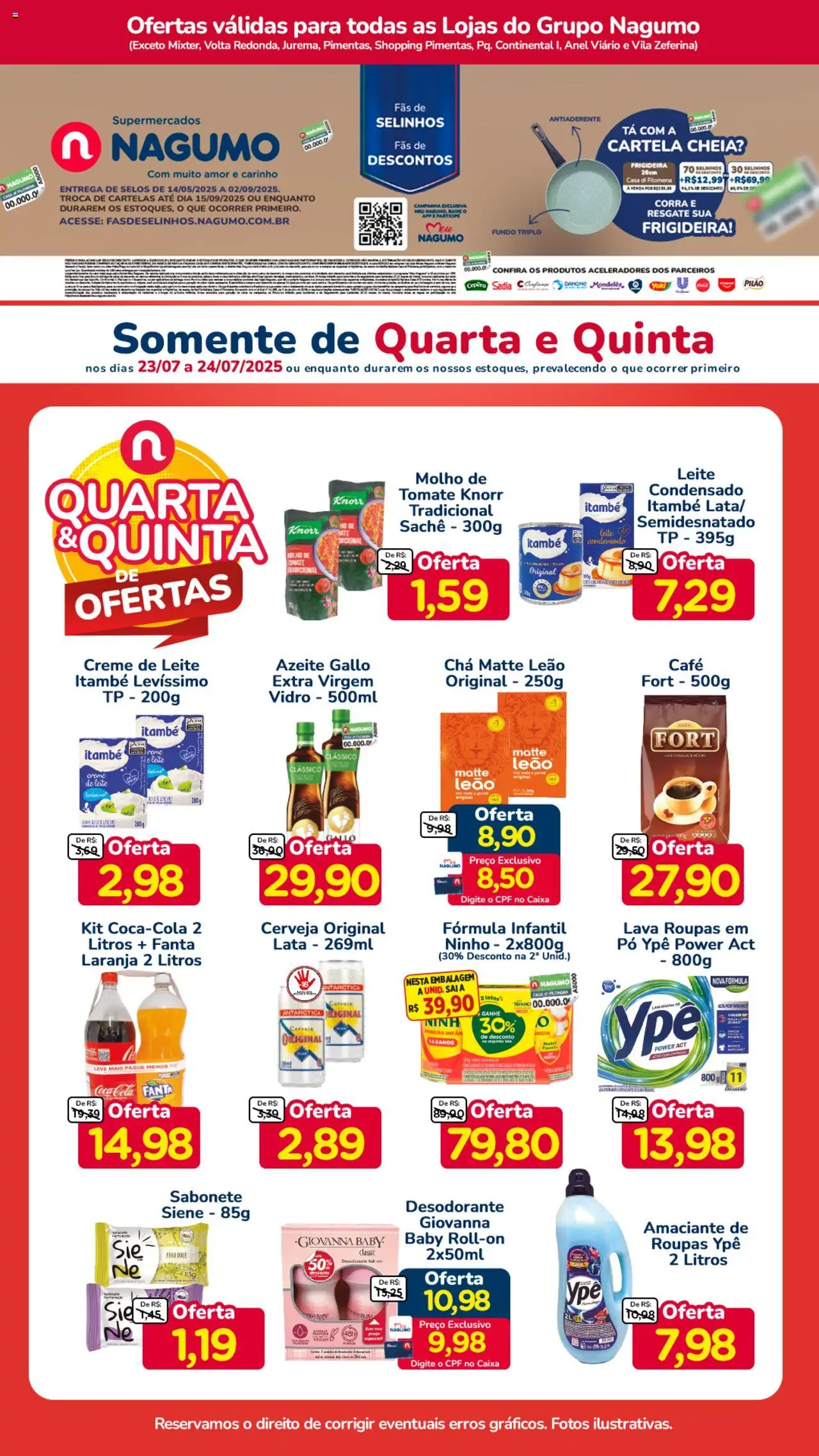 Nagumo Folheto - válido de 23.07.2025 | Página: 1 | Produtos: Fanta, Anel, Café, Creme