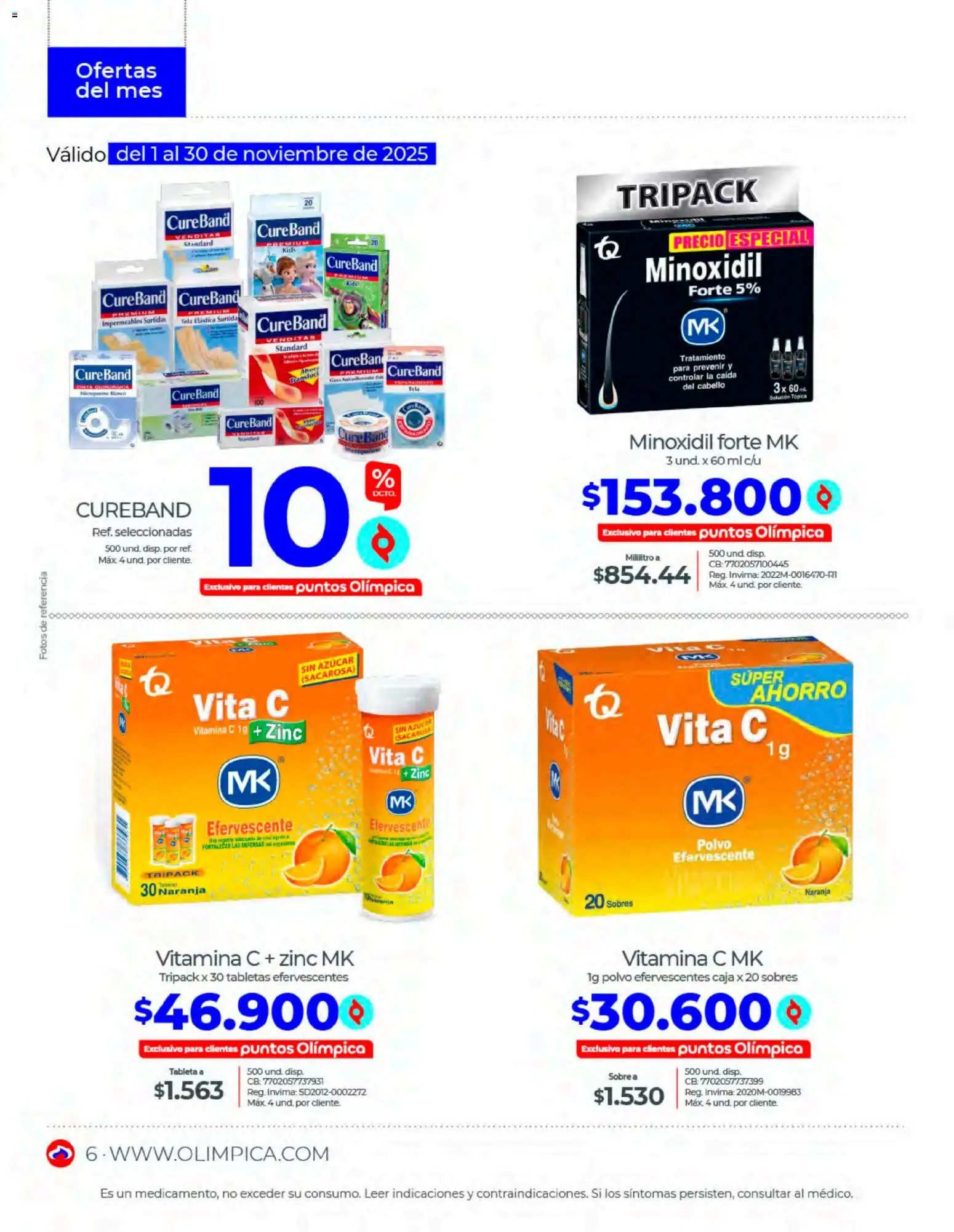 Olímpica revista - valida desde el 01.11.2025 | Página: 8 | Productos: Tableta, Azucar, Sobre, Caja