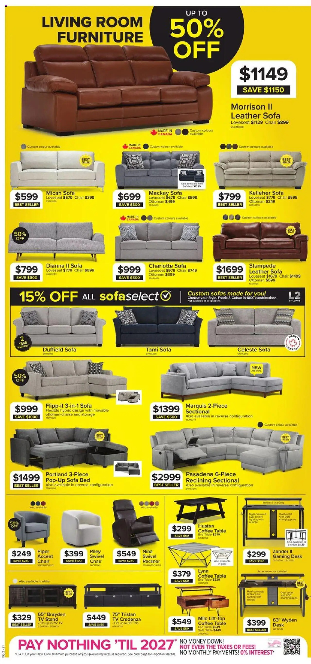 Leon's flyer valid from 14.08.2025 | Page: 2 | Products: Bed, Sofa, Table, Chair