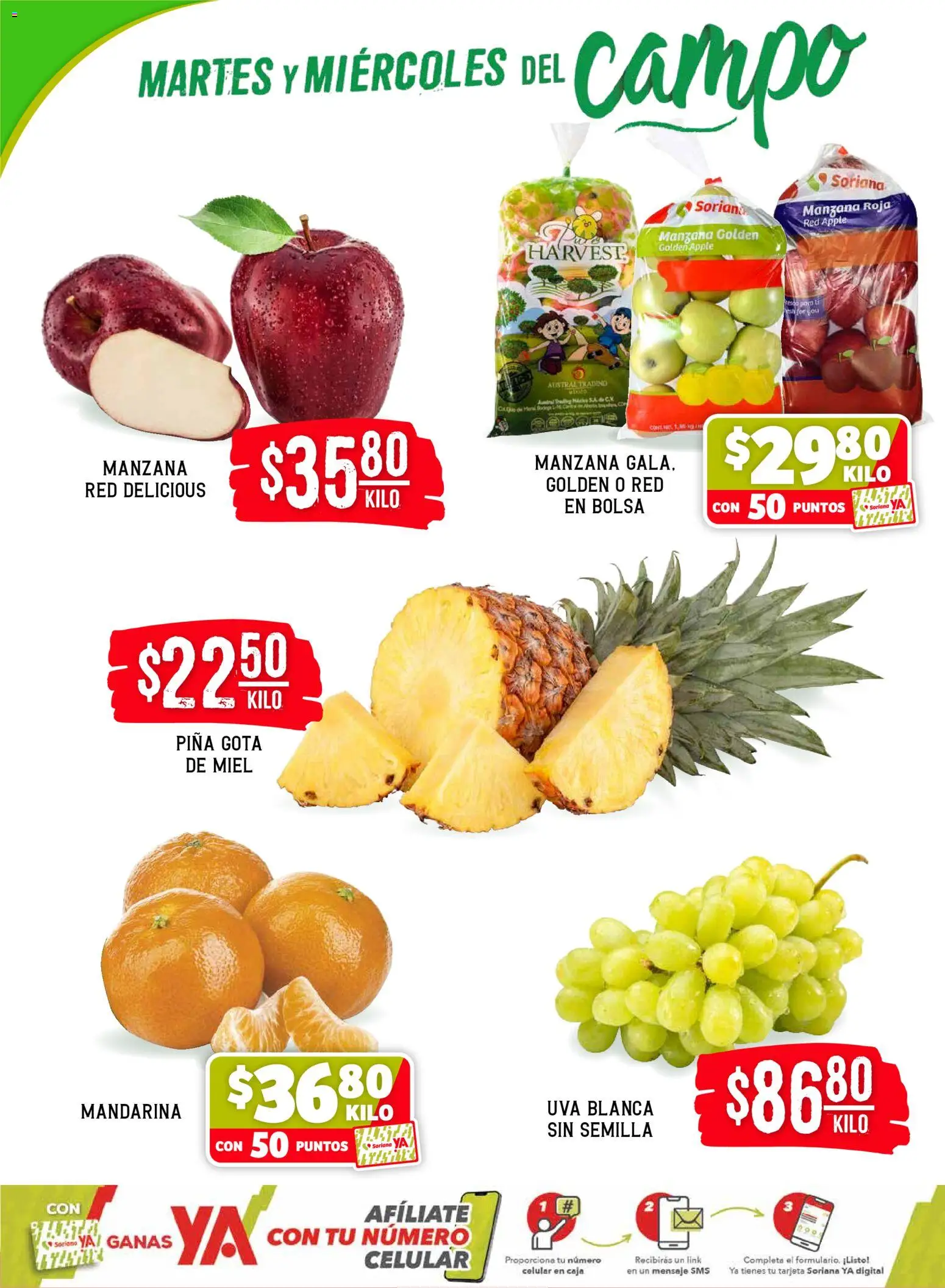 Nuevas ofertas de Soriana válidas en toda la República Mexicana desde el 10.03.2026. ¡Encuentra las mejores ofertas en Soriana Martes y Miércoles del Campo Híper: Juárez! | Página: 2 | Productos: Bolsa, Uva, Piña, Caja
