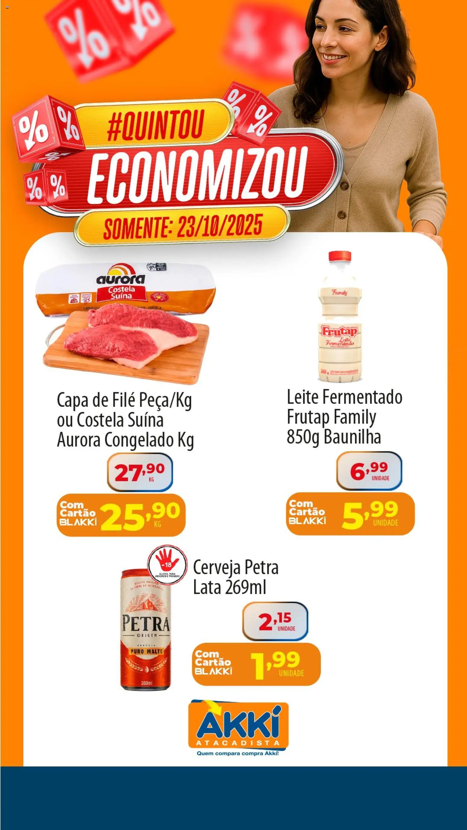 Akki Atacadista Folheto - válido de 23.10.2025 | Página: 2 | Produtos: Leite, Cerveja, Leite fermentado