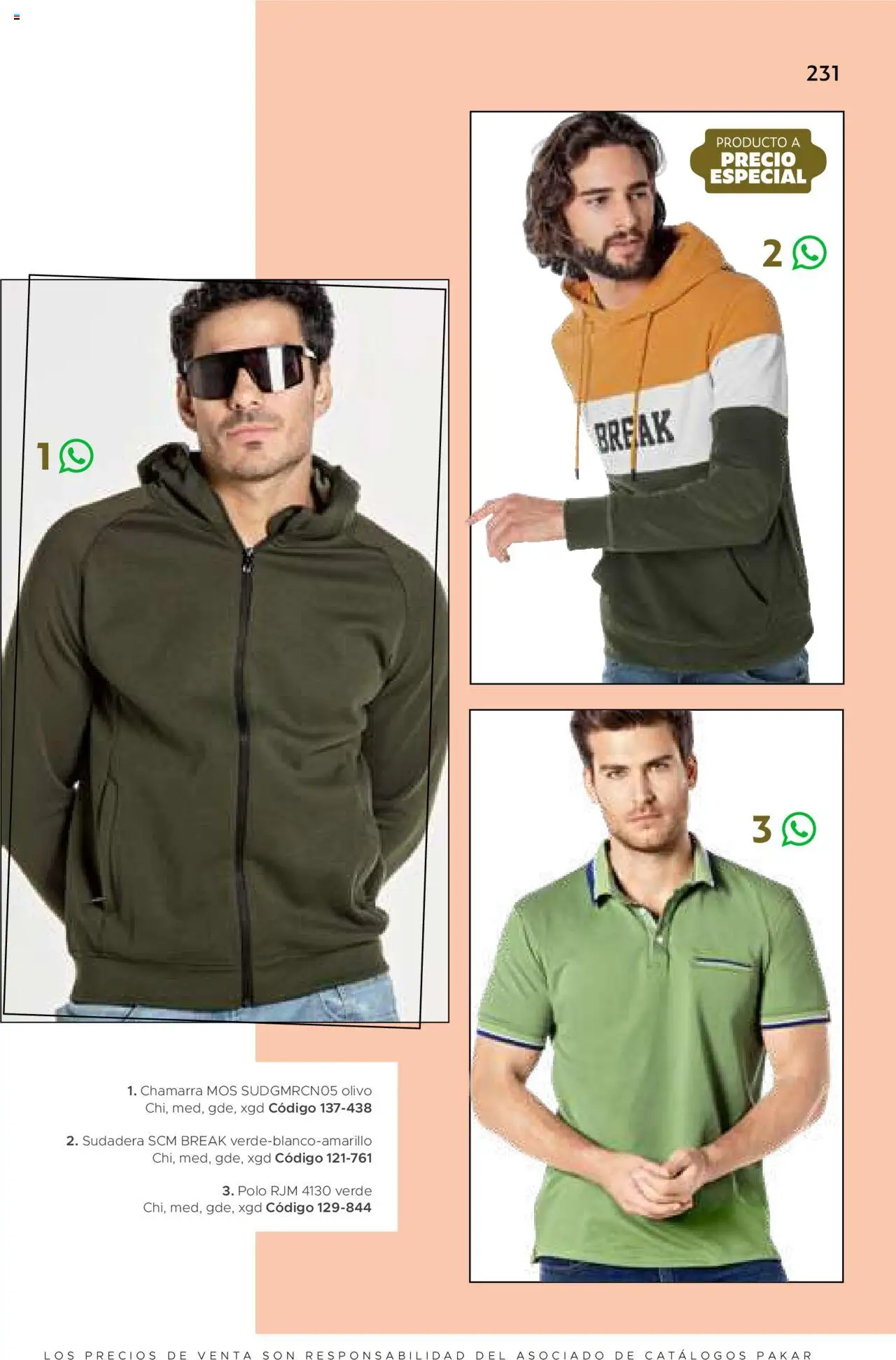 Nuevas ofertas de SC Pakar válidas en toda la República Mexicana desde el 24.07.2025. ¡Encuentra las mejores ofertas en SC Pakar Catálogo Ropa y Accesorios! | Página: 231 | Productos: Chamarra, Res, Sudadera